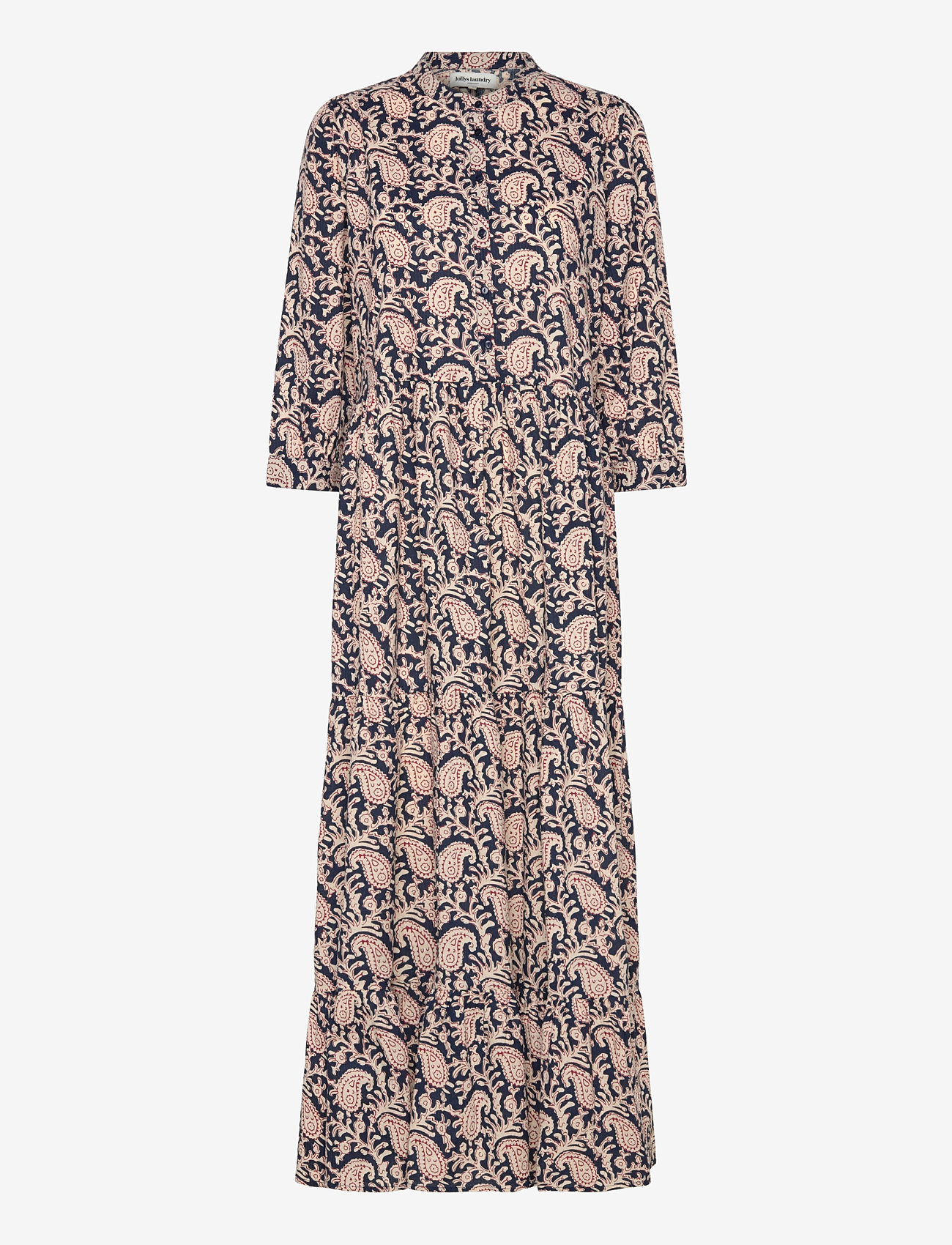 Lollys Laundry - NeeLL Maxi Dress 3/4 - skyrtukjólar - graphic print - 0