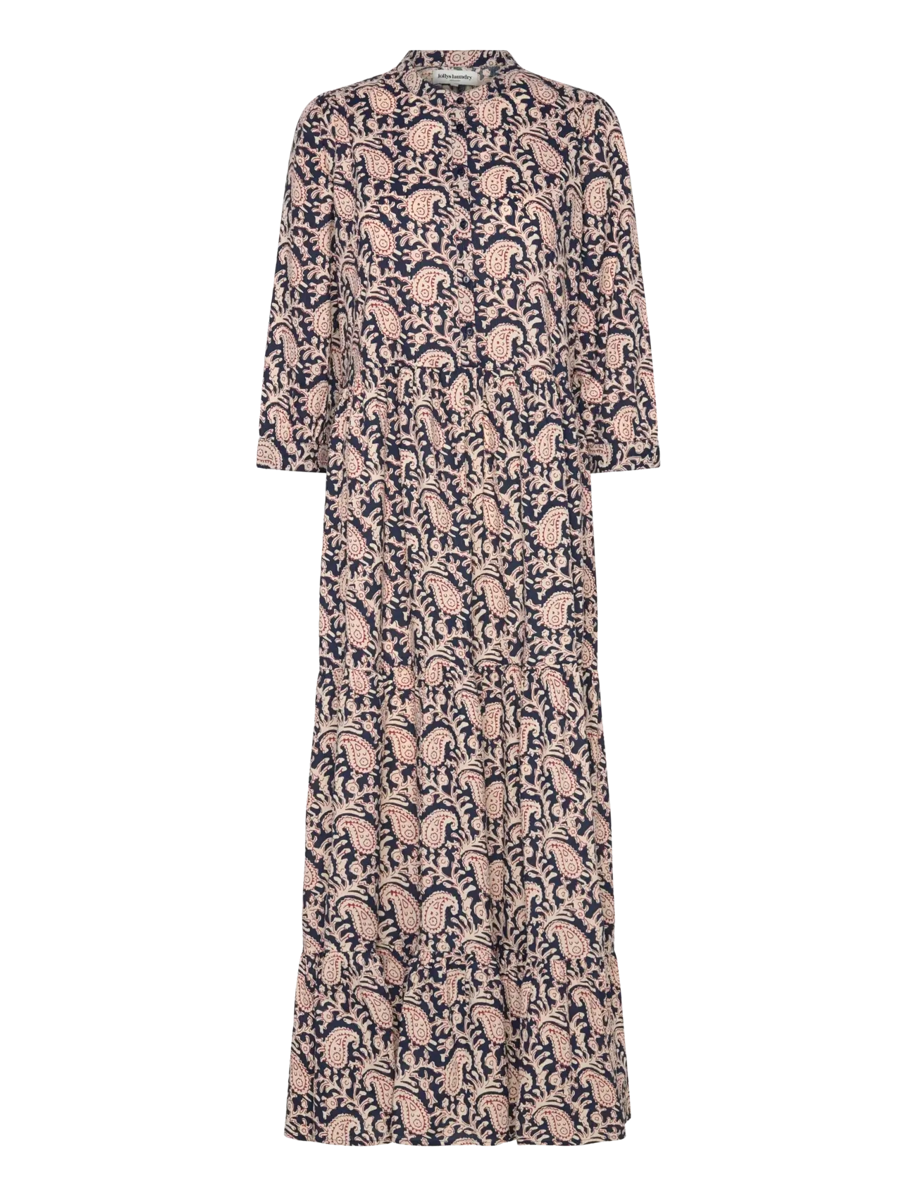 Lollys Laundry NeeLL Maxi Dress 3/4 - Skjortekjoler - GRAPHIC PRINT / pink/rose