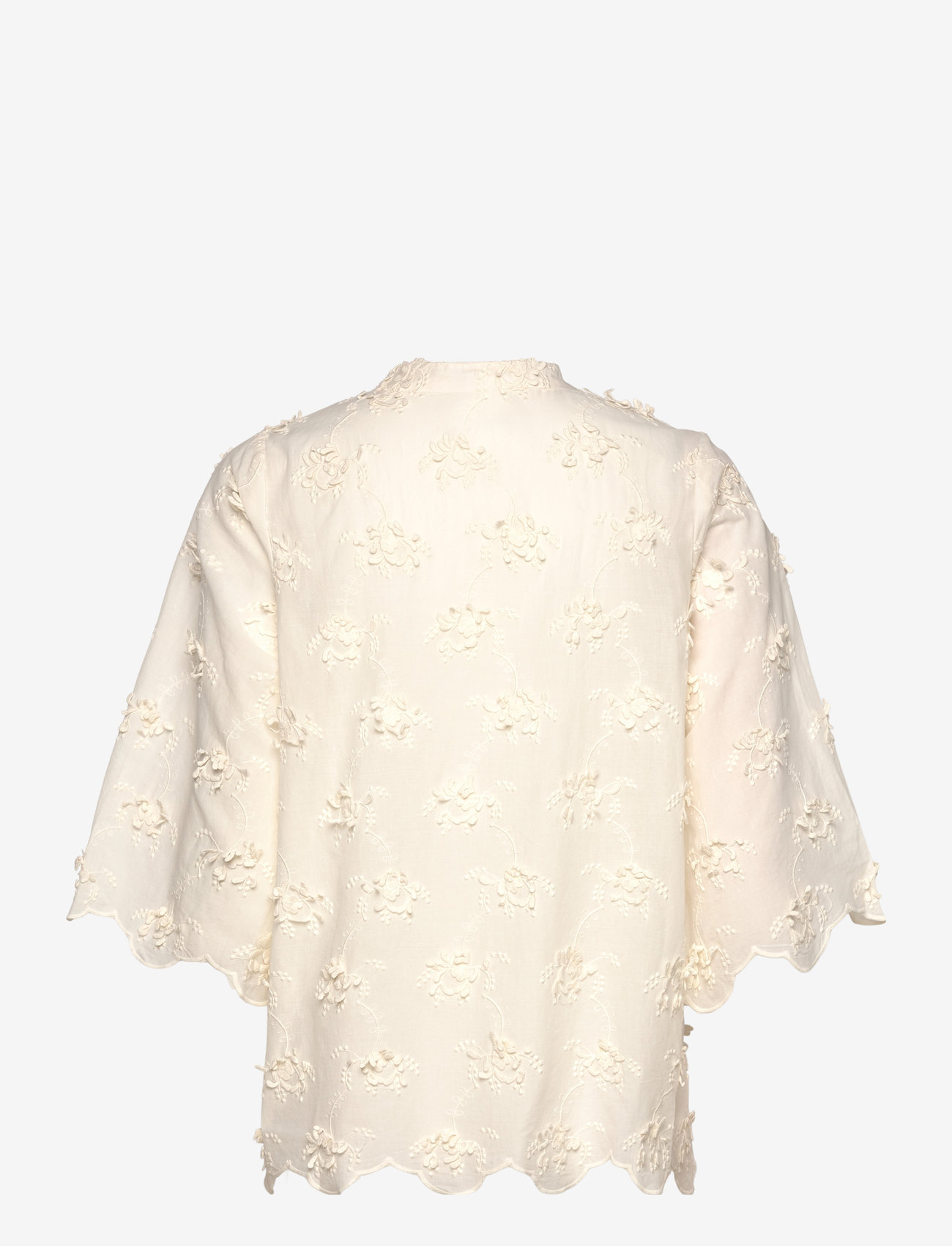 Lollys Laundry - LouiseLL Blouse SS - kortärmade blusar - creme - 1