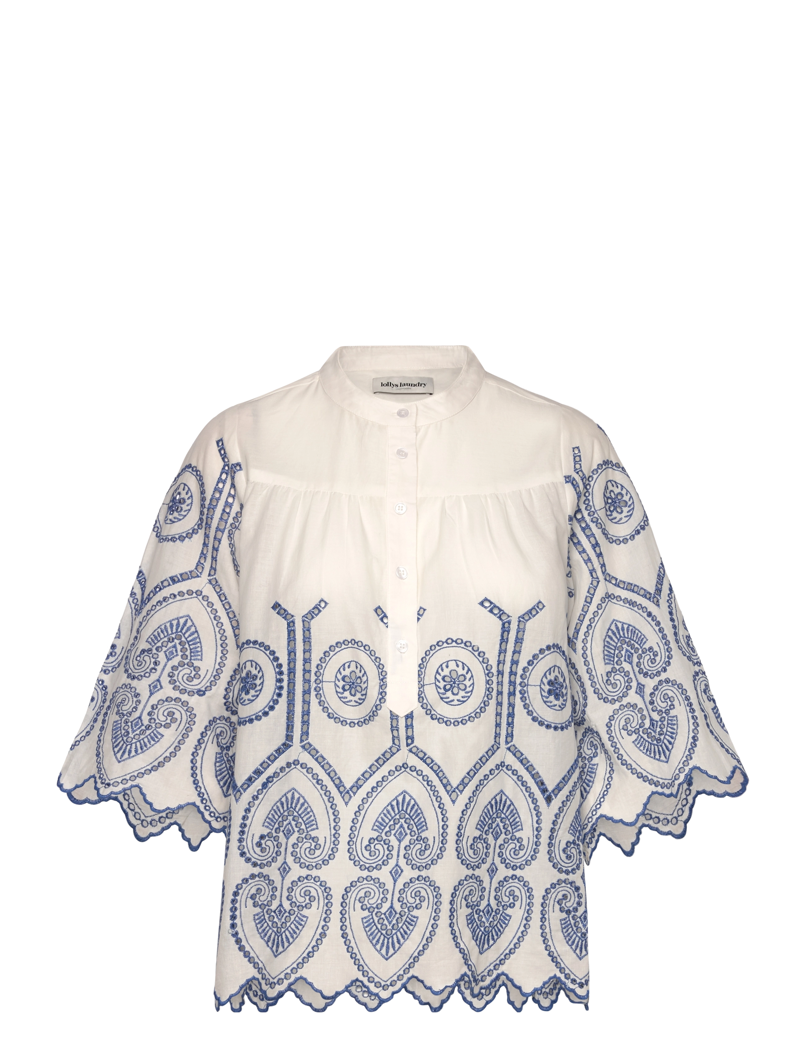 Lollys Laundry LouiseLL Blouse SS - Tøj - WHITE / beige