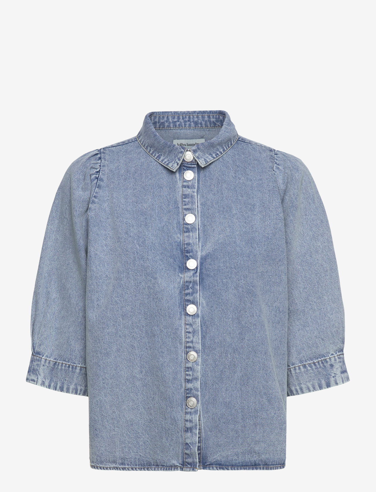 Lollys Laundry - BonoLL Shirt SS - teksasärgid - washed denim - 0