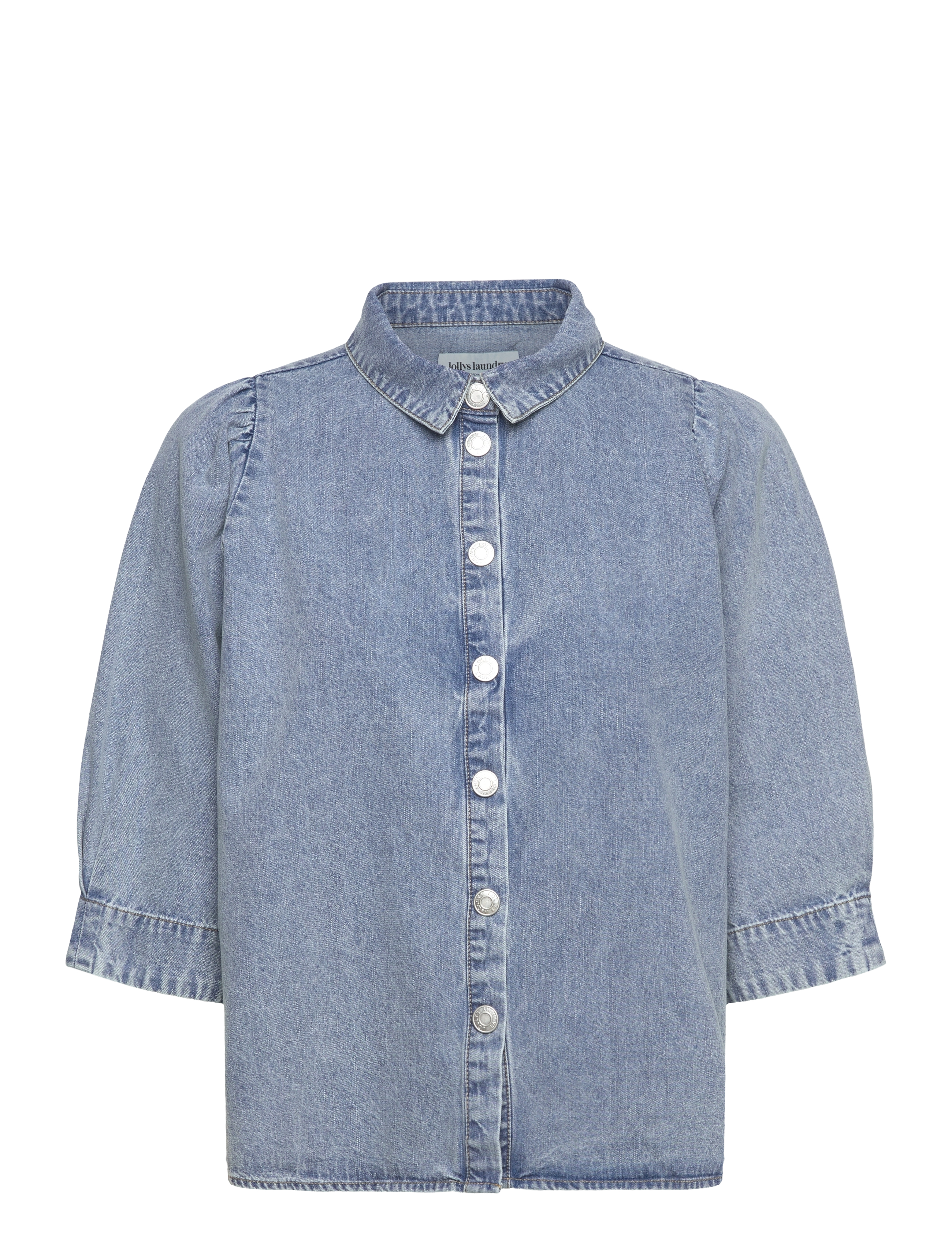 Lollys Laundry BonoLL Shirt SS - Lollys Laundry - WASHED DENIM / blue