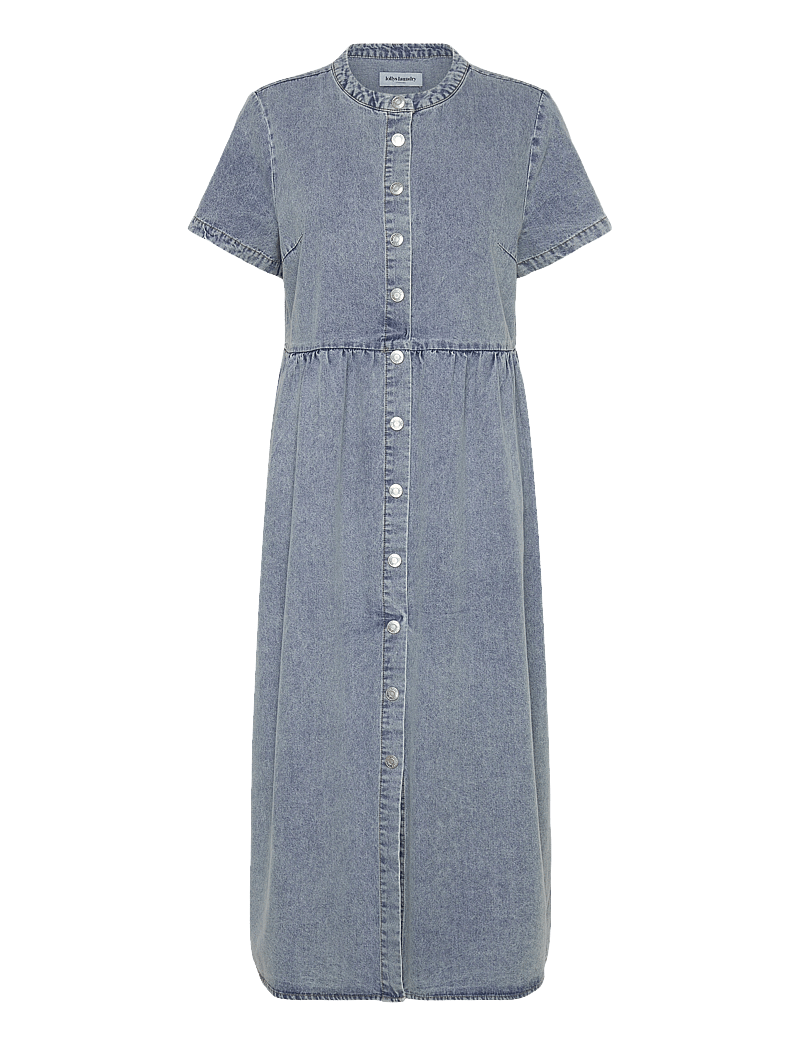 Lollys Laundry - AliyaLl Maxi Dress LS - robes longues - washed denim - 0