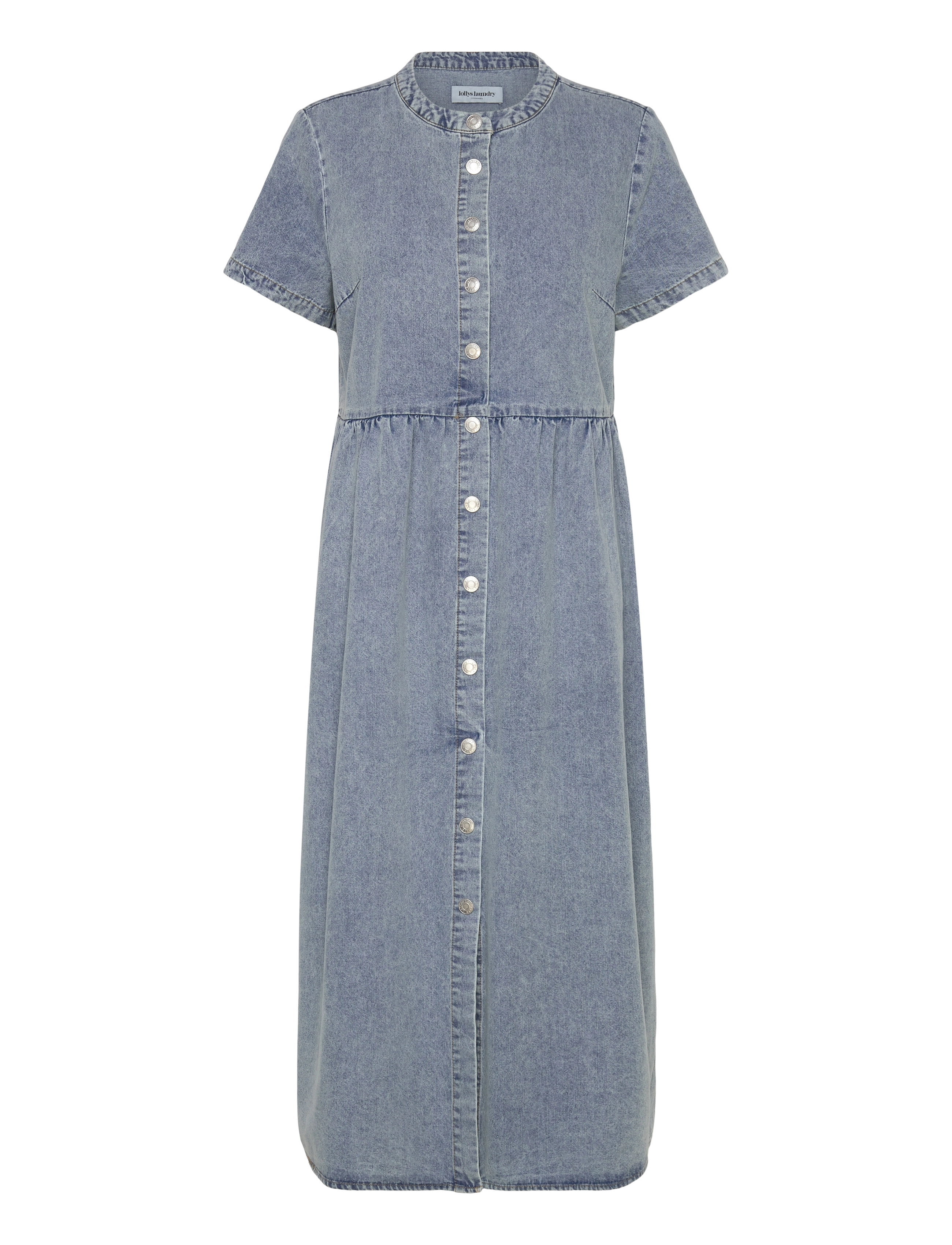 Lollys Laundry AliyaLl Maxi Dress LS - Kampagne - WASHED DENIM / blue