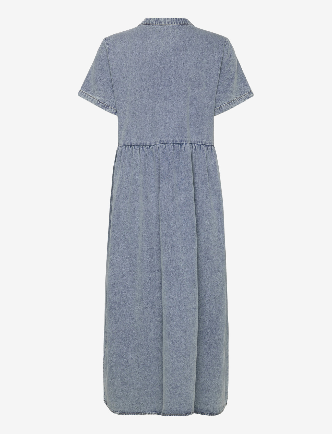 Lollys Laundry - AliyaLl Maxi Dress LS - maxiklänningar - washed denim - 1