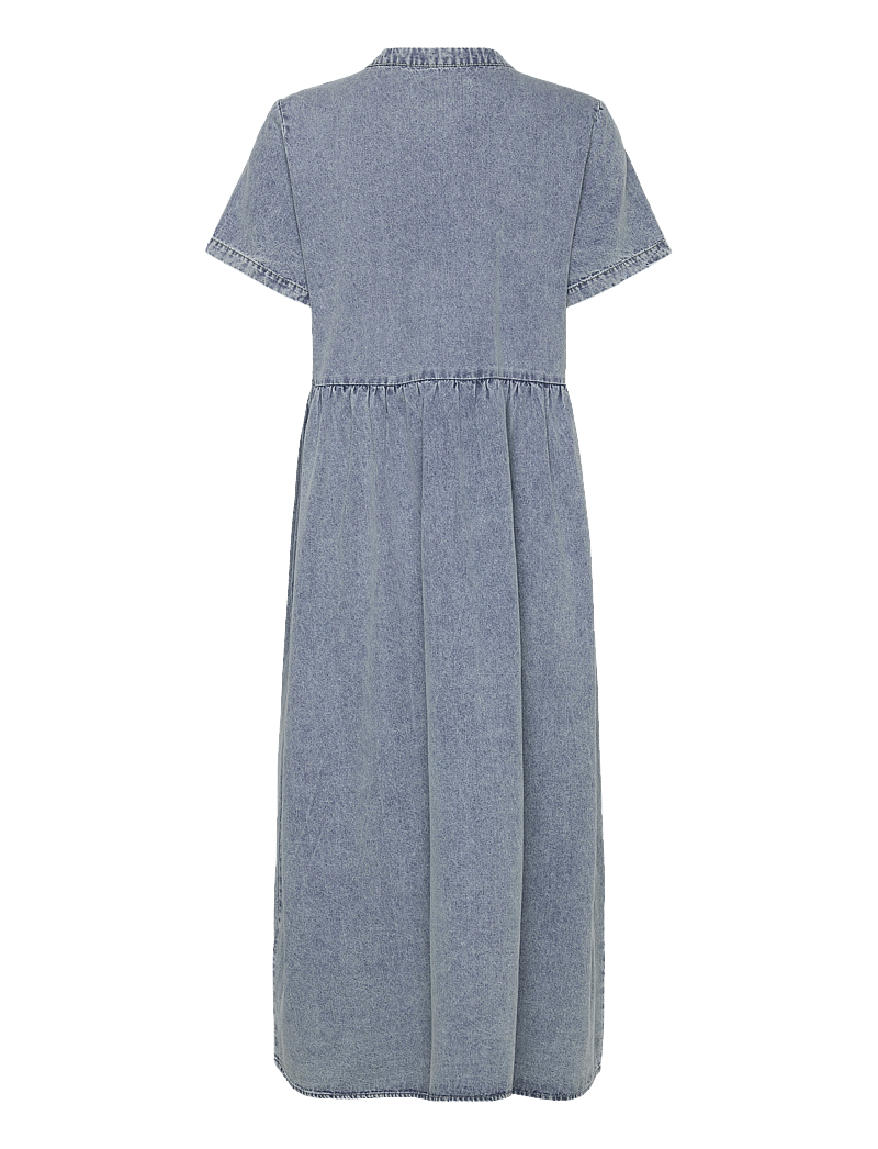 Lollys Laundry - AliyaLl Maxi Dress LS - robes longues - washed denim - 1