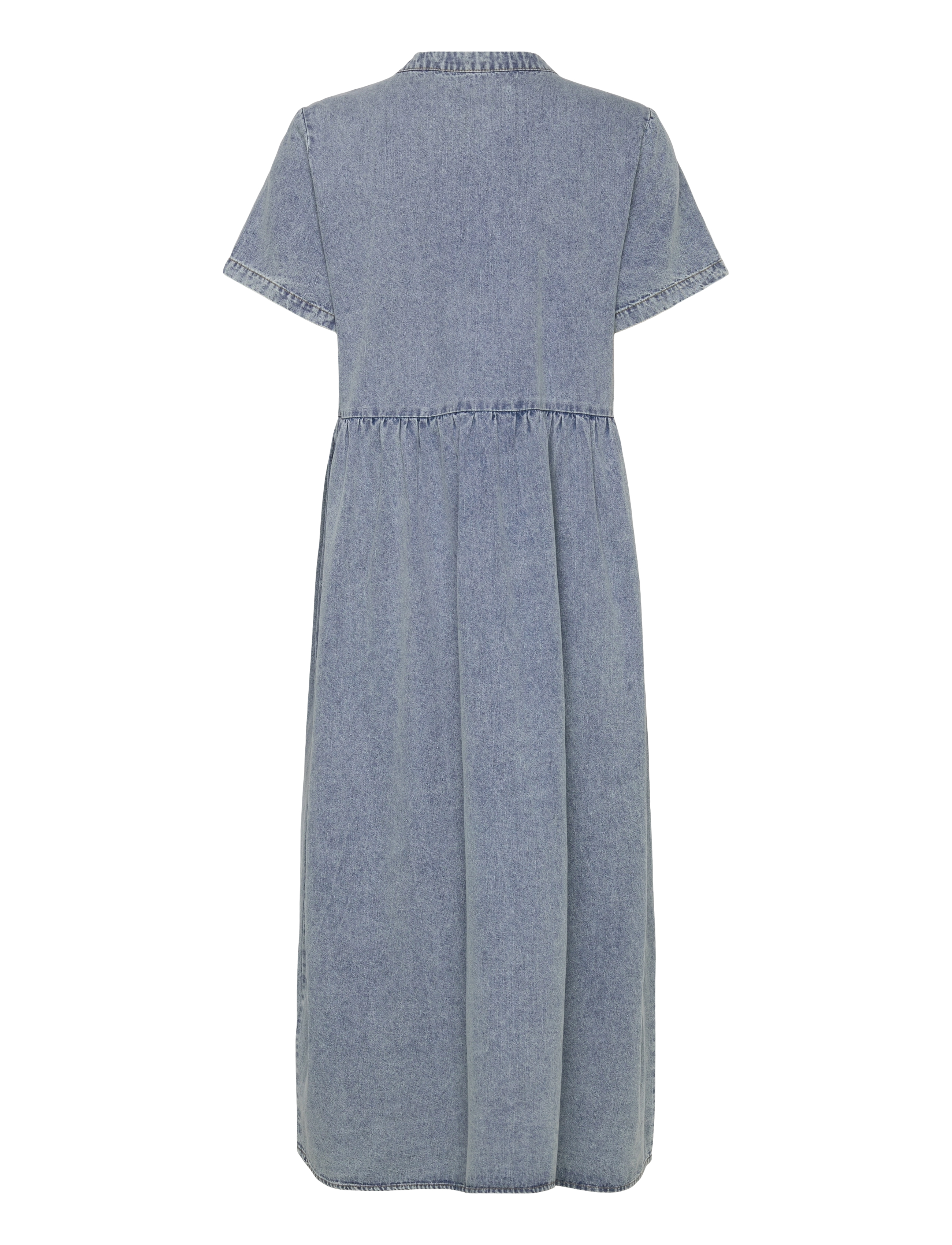 Lollys Laundry - AliyaLl Maxi Dress LS - maksikleidid - washed denim - 1