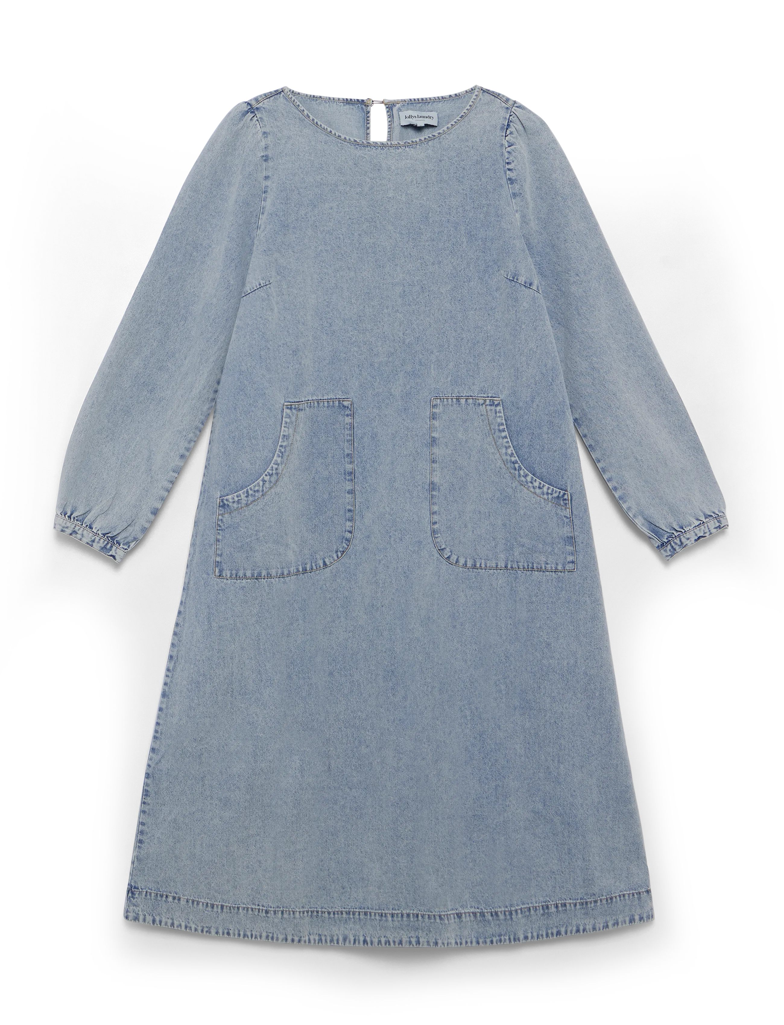 LucasLL Midi Dress LS - WASHED DENIM