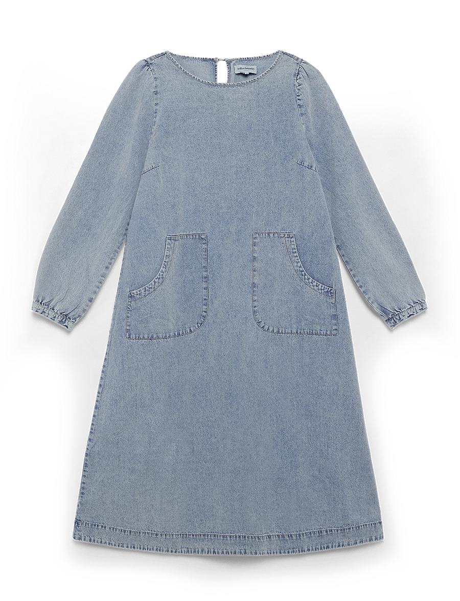 Lollys Laundry - LucasLL Midi Dress LS - jeanskleider - washed denim - 2