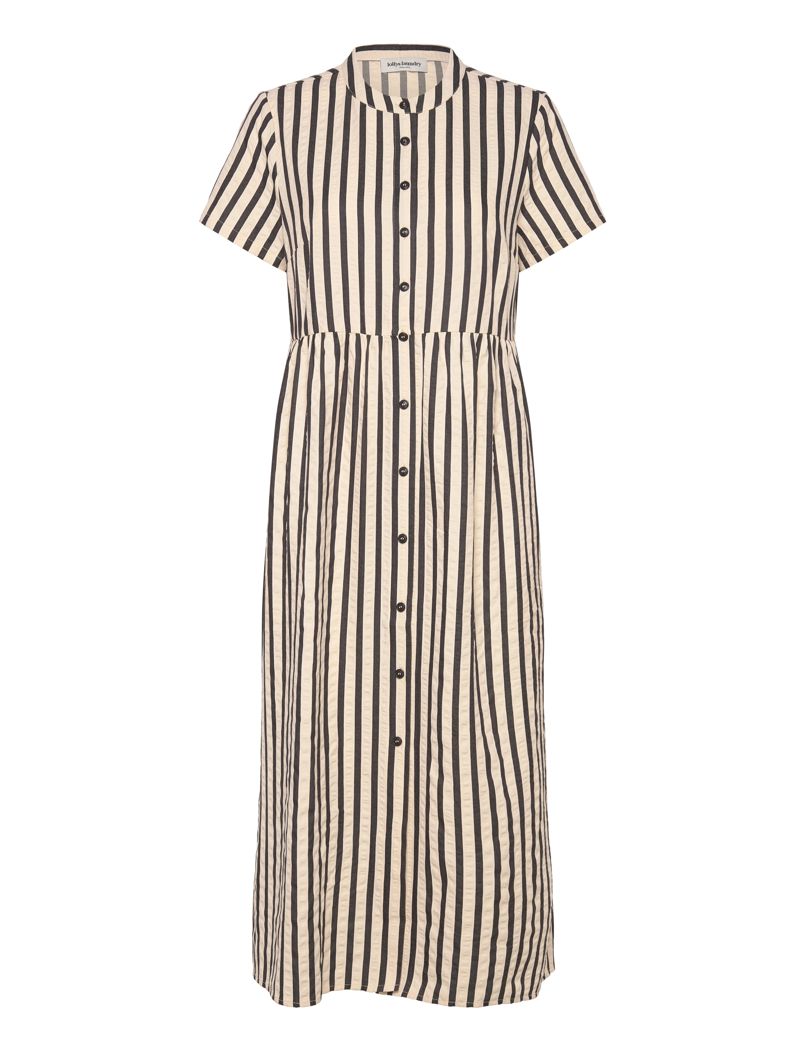 Lollys Laundry AliyaLl Maxi Dress LS - Lollys Laundry - STRIPE / beige
