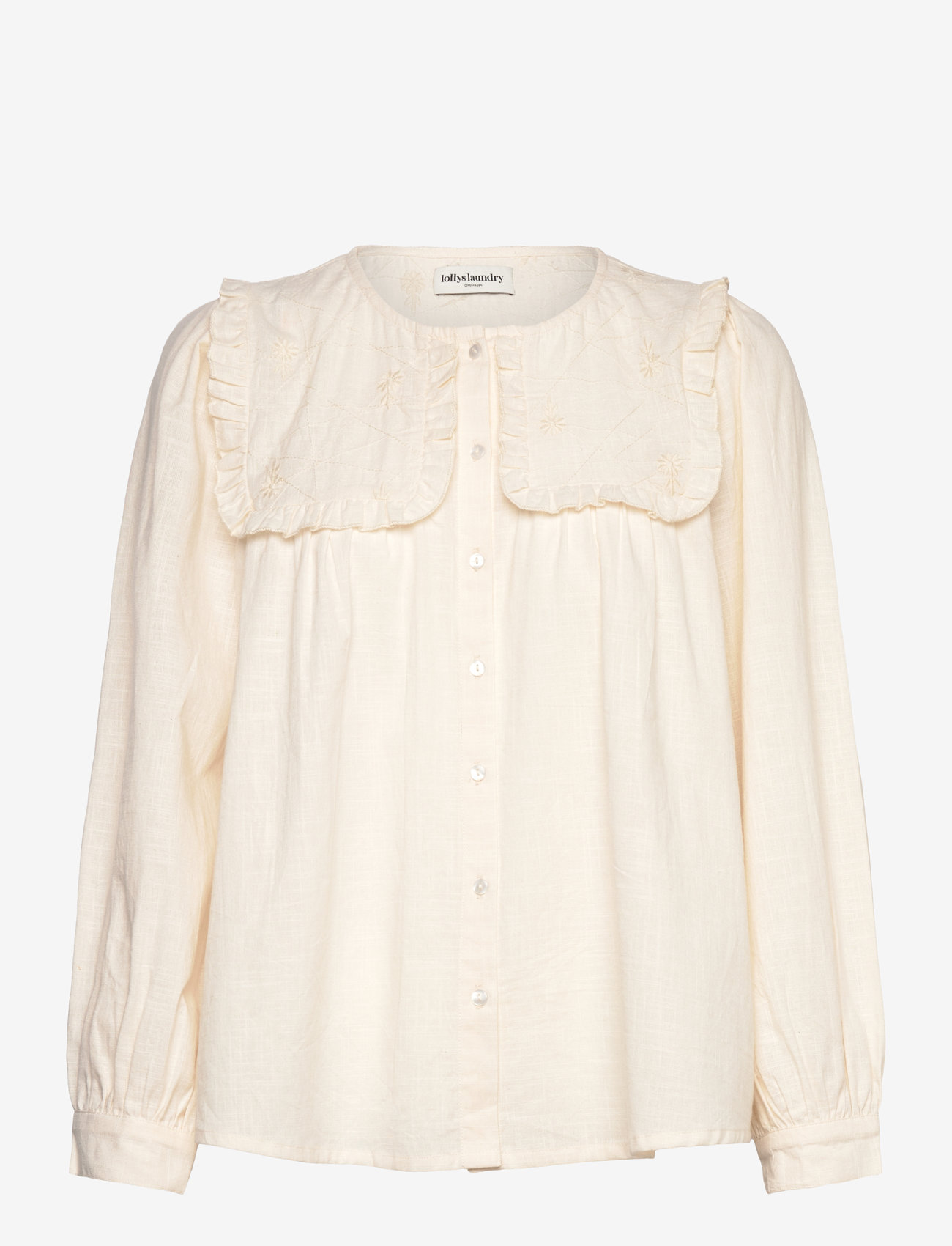 Lollys Laundry - DoobleLL Shirt LS - långärmade blusar - creme - 1