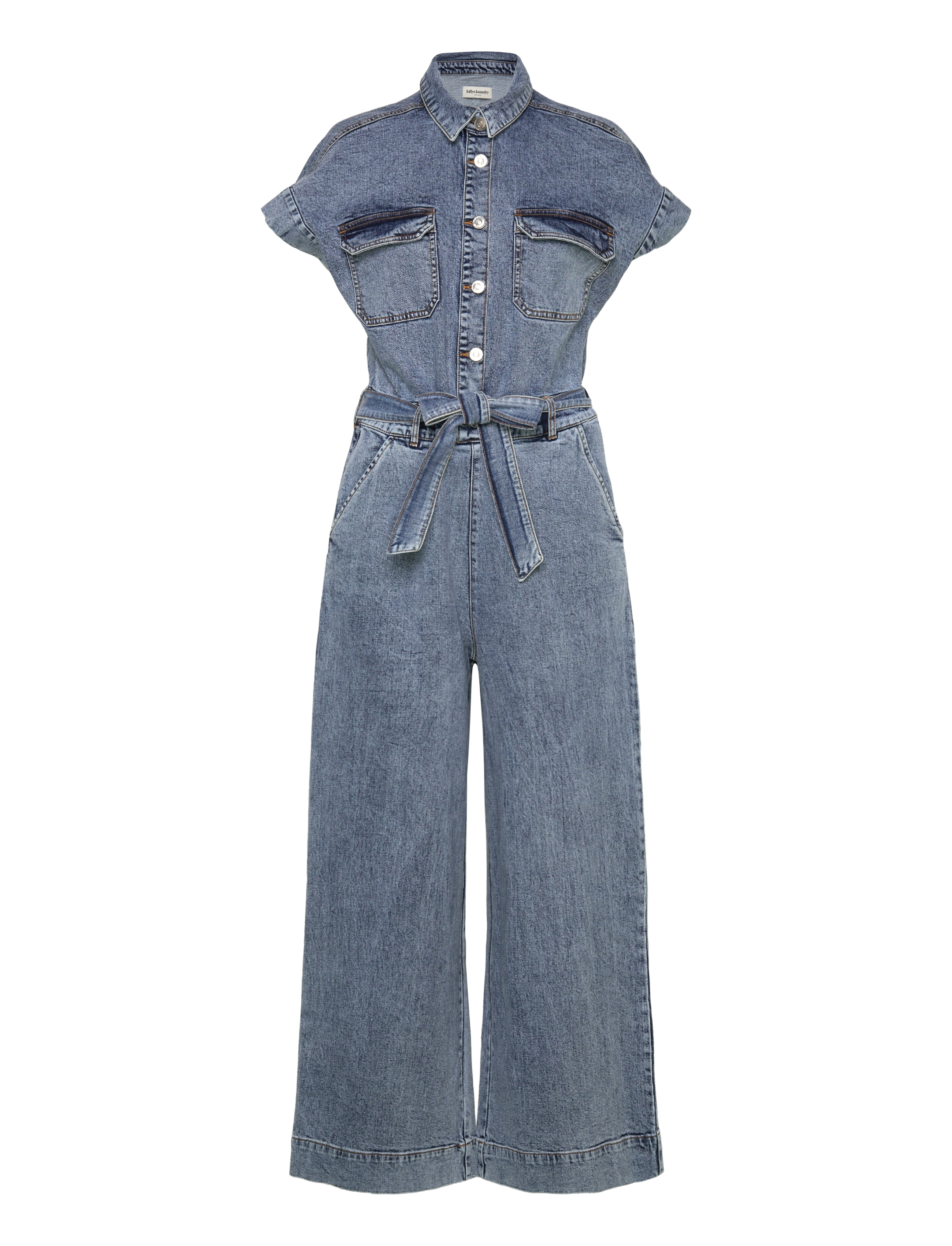 LOLLYS LAUNDRY Mathildell Jumpsuit Ss Blau - M - Damen
