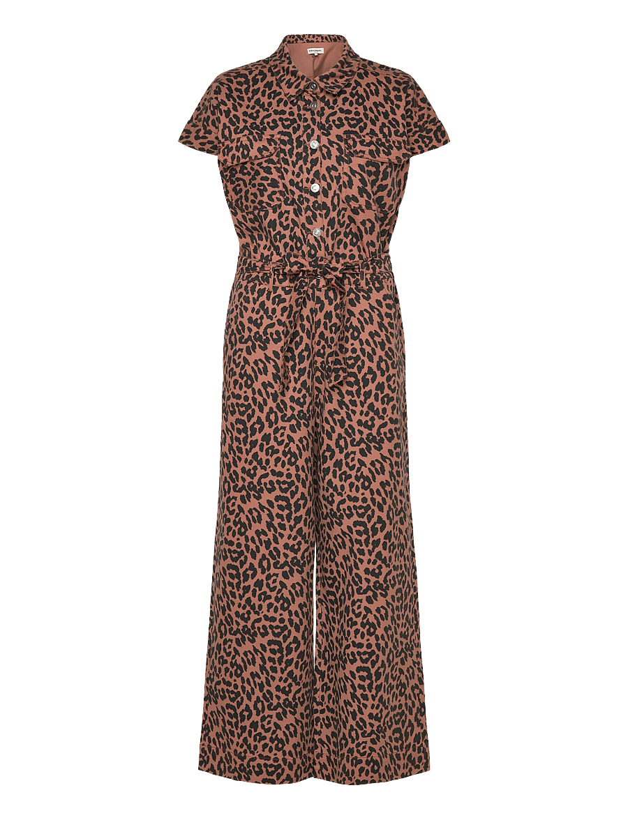 Lollys Laundry - MathildeLL Jumpsuit SS - moetrendid - leopard print - 0