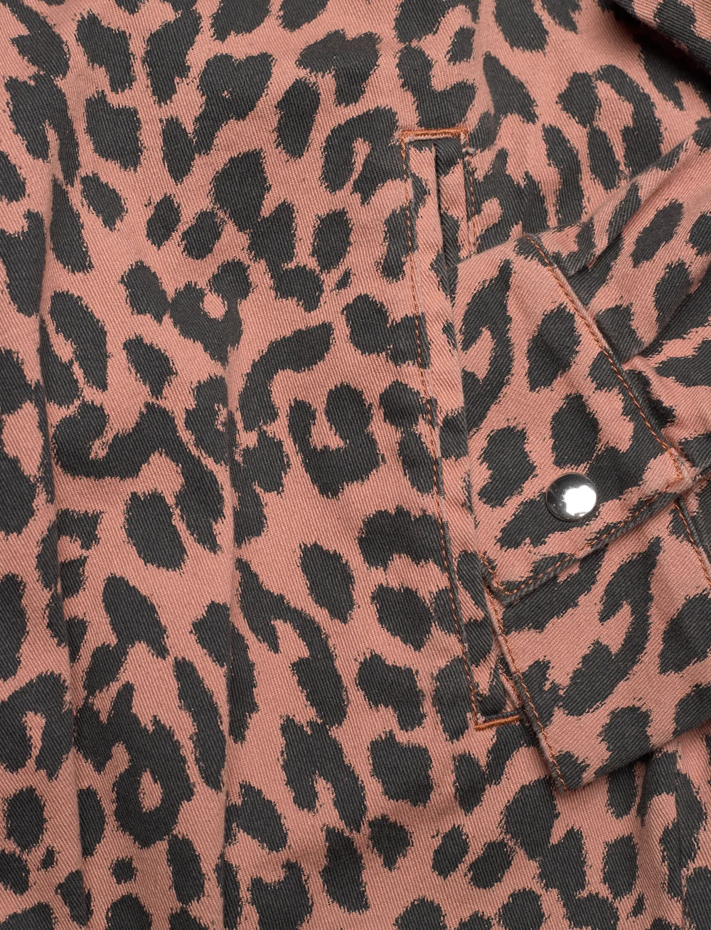 Lollys Laundry - IrishLL Jacket LS - jeansjackor - leopard print - 3