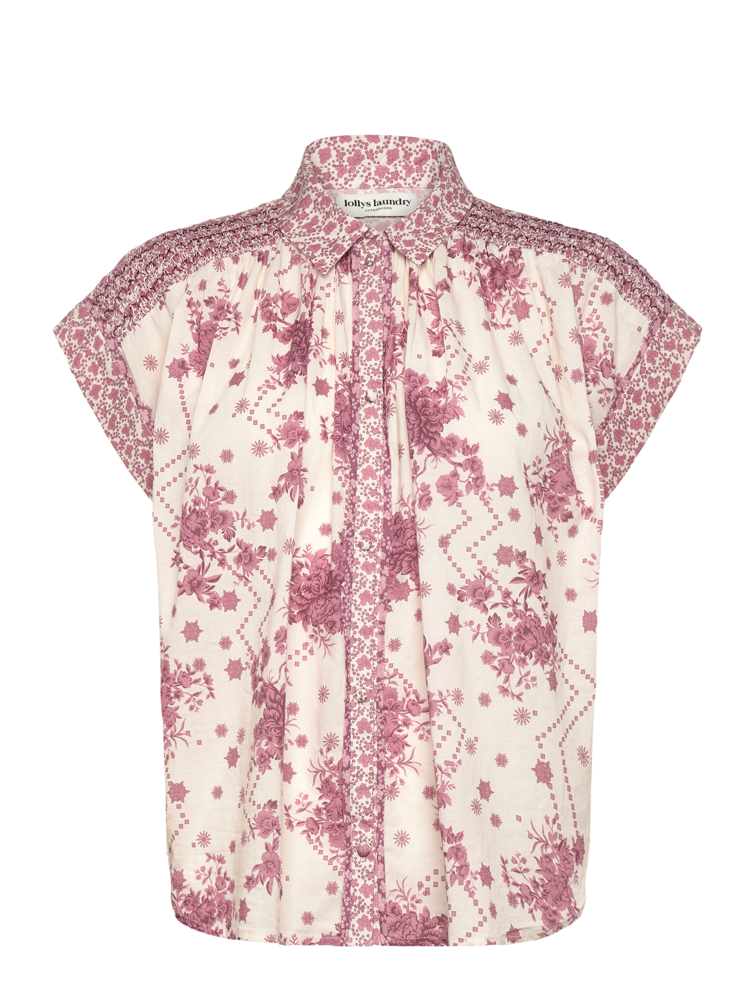 Lollys Laundry BadalLL Shirt SS - Lollys Laundry - FLOWER PRINT / pink/rose