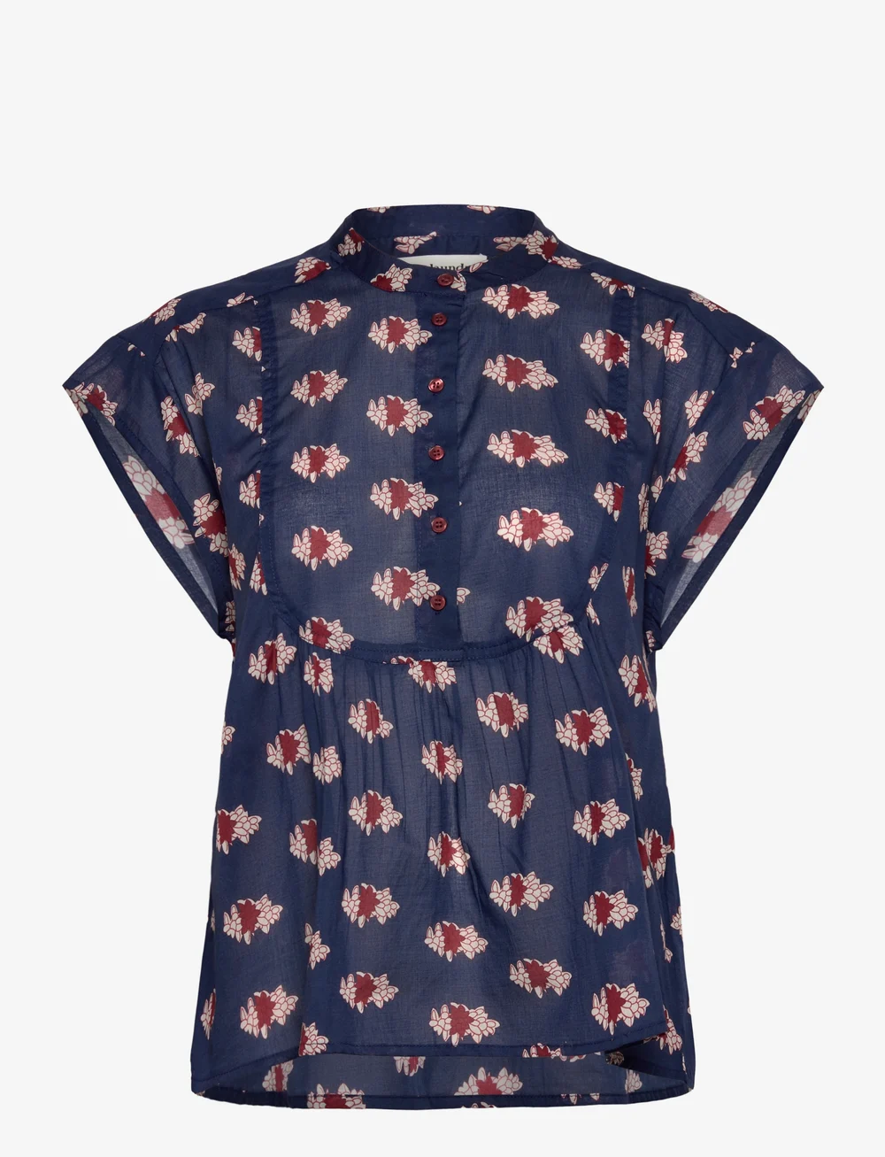 Lollys Laundry - MollyLL Top SS - kurzämlige blusen - dark blue - 0