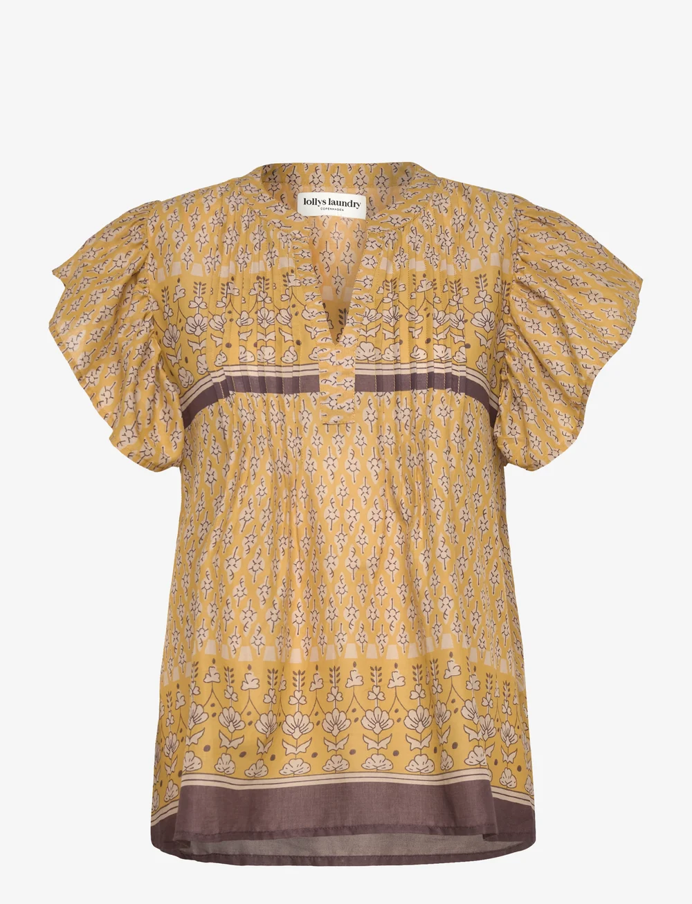 Lollys Laundry - IsabelLL Top SL - kurzämlige blusen - mustard - 0