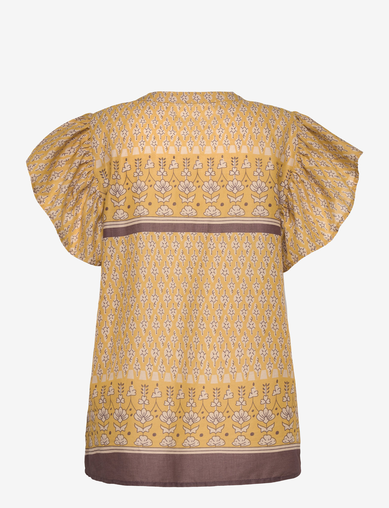 Lollys Laundry - IsabelLL Top SL - kortærmede bluser - mustard - 1