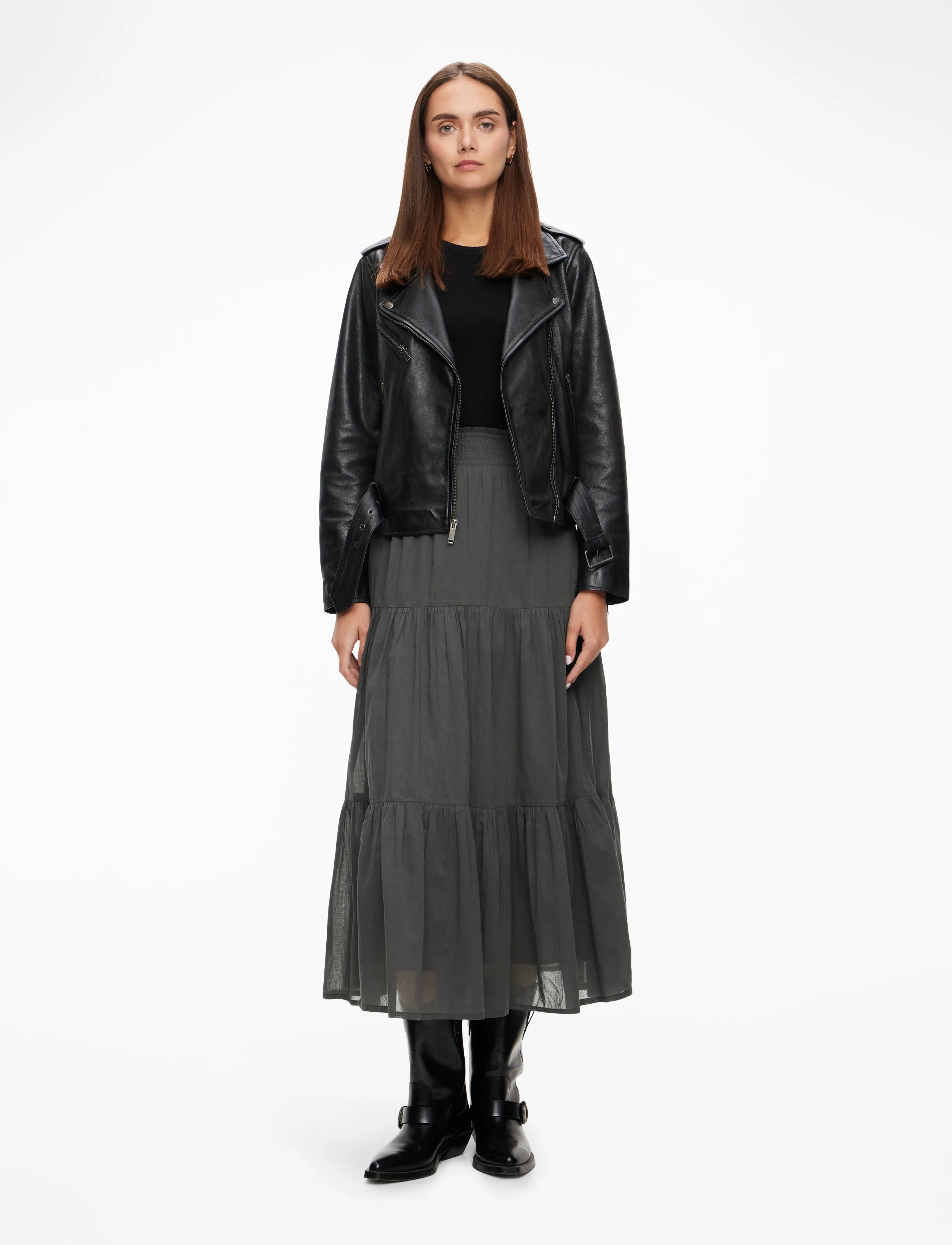 Lollys Laundry - DiamondLL Maxi Skirt - washed black - 2