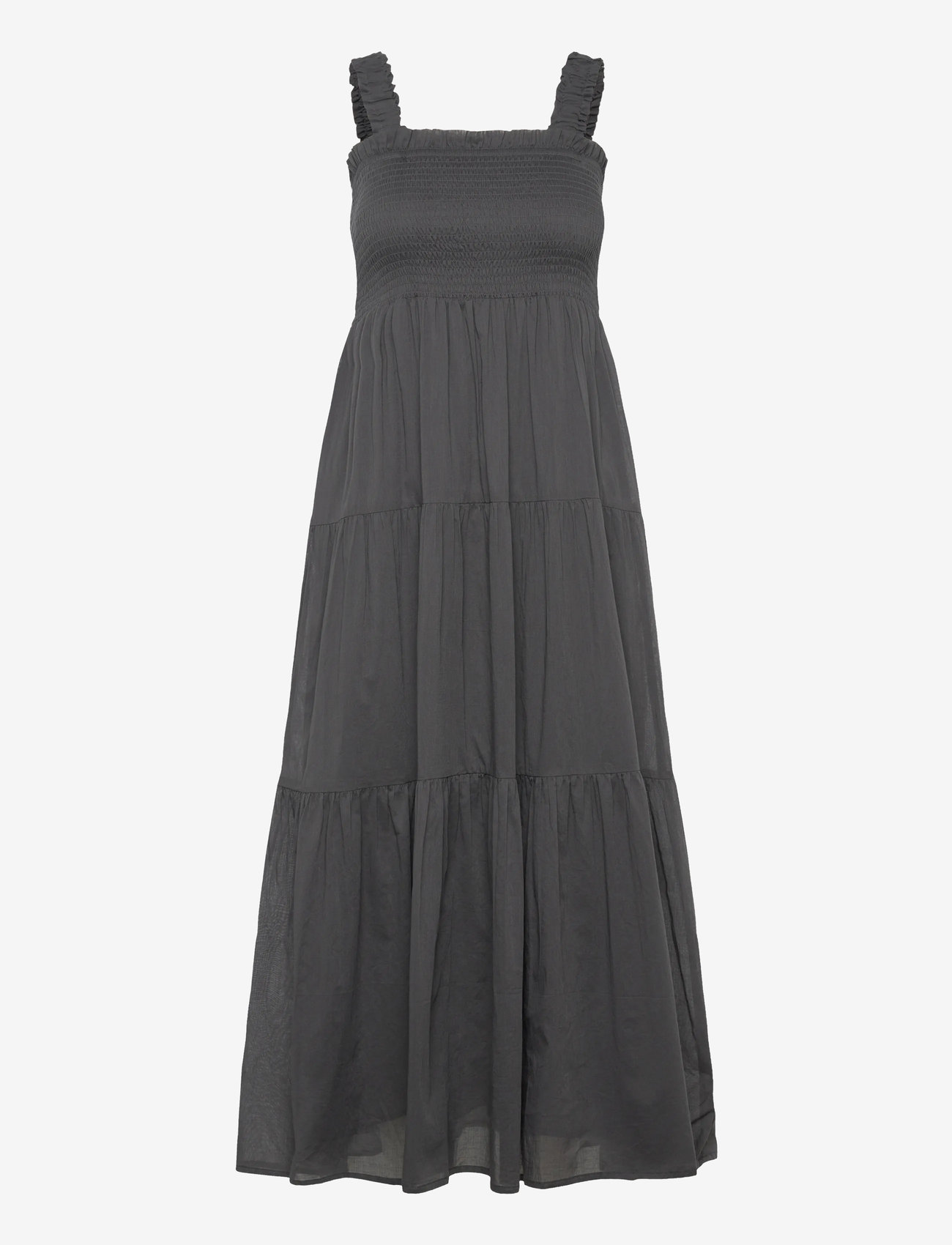 Lollys Laundry - NudaLL Maxi Dress SL - sommarklänningar - washed black - 0