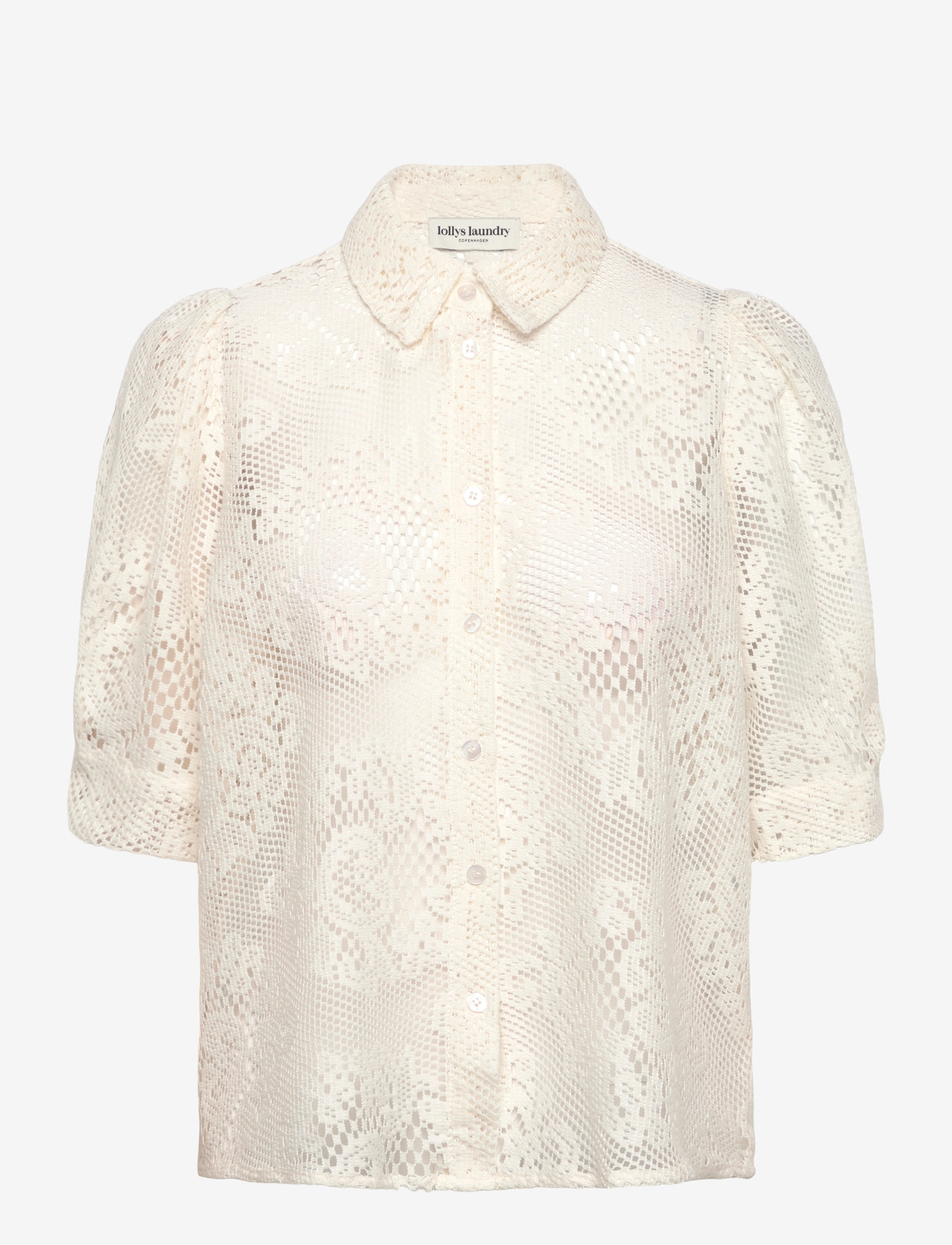 Lollys Laundry - BonoLL Shirt SS - lühikeste varrukatega särgid - creme - 0