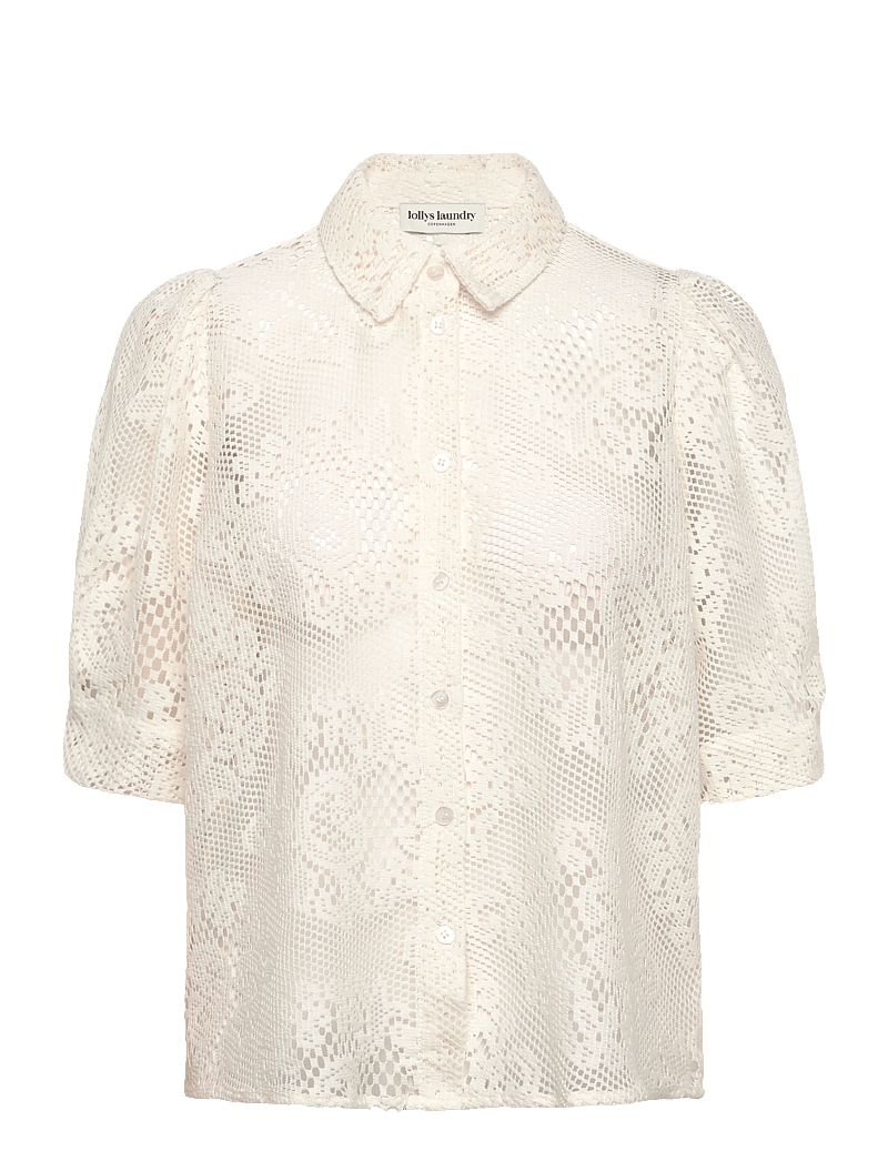 Lollys Laundry - BonoLL Shirt SS - lühikeste varrukatega särgid - creme - 0