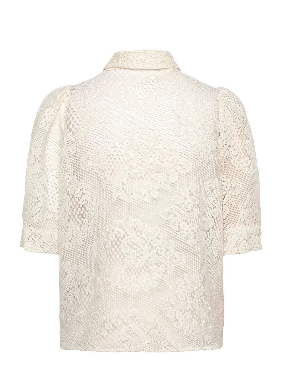 Lollys Laundry - BonoLL Shirt SS - kortärmade skjortor - creme - 1