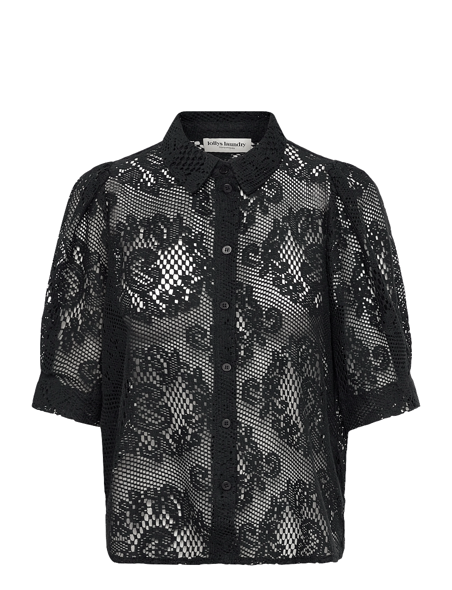 Lollys Laundry - BonoLL Shirt SS - kortärmade skjortor - dark navy - 0