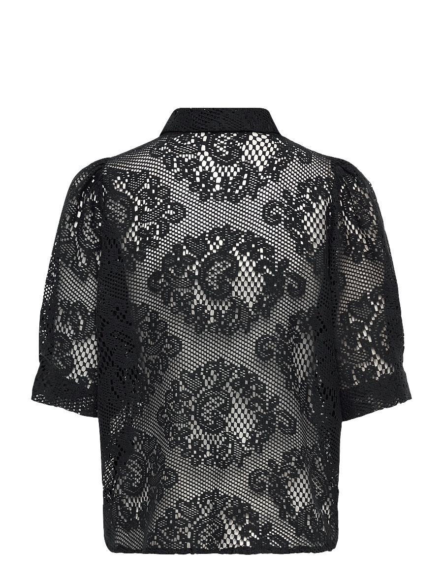 Lollys Laundry - BonoLL Shirt SS - kortärmade skjortor - dark navy - 1
