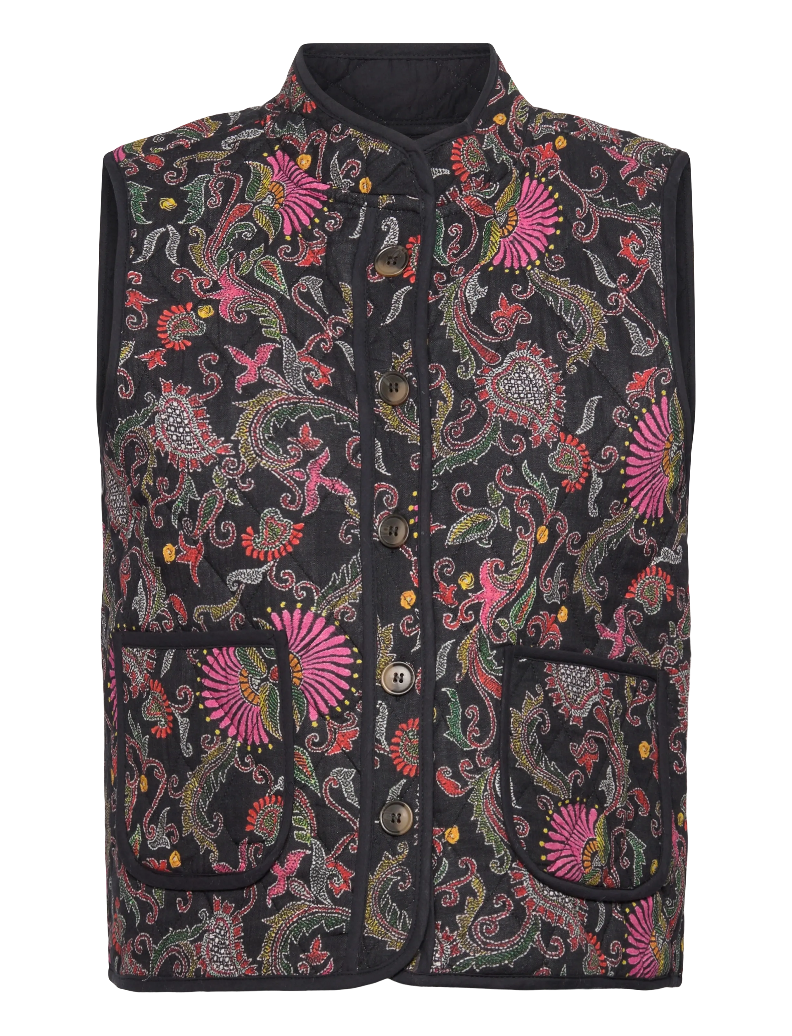 Lollys Laundry CairoLL Vest - Vatterede veste - FLOWER PRINT / black
