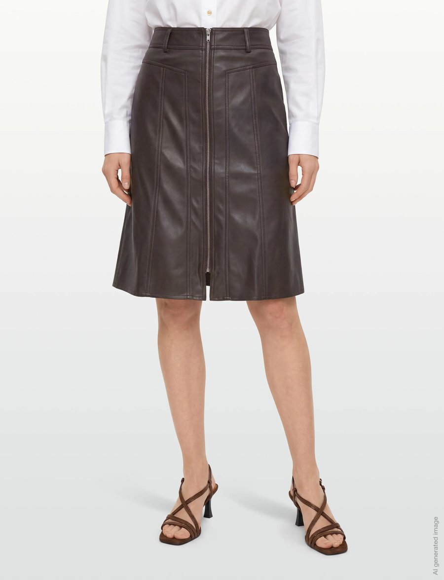 Lollys Laundry - KatelynLL Midi Skirt - midi-röcke - brown - 3