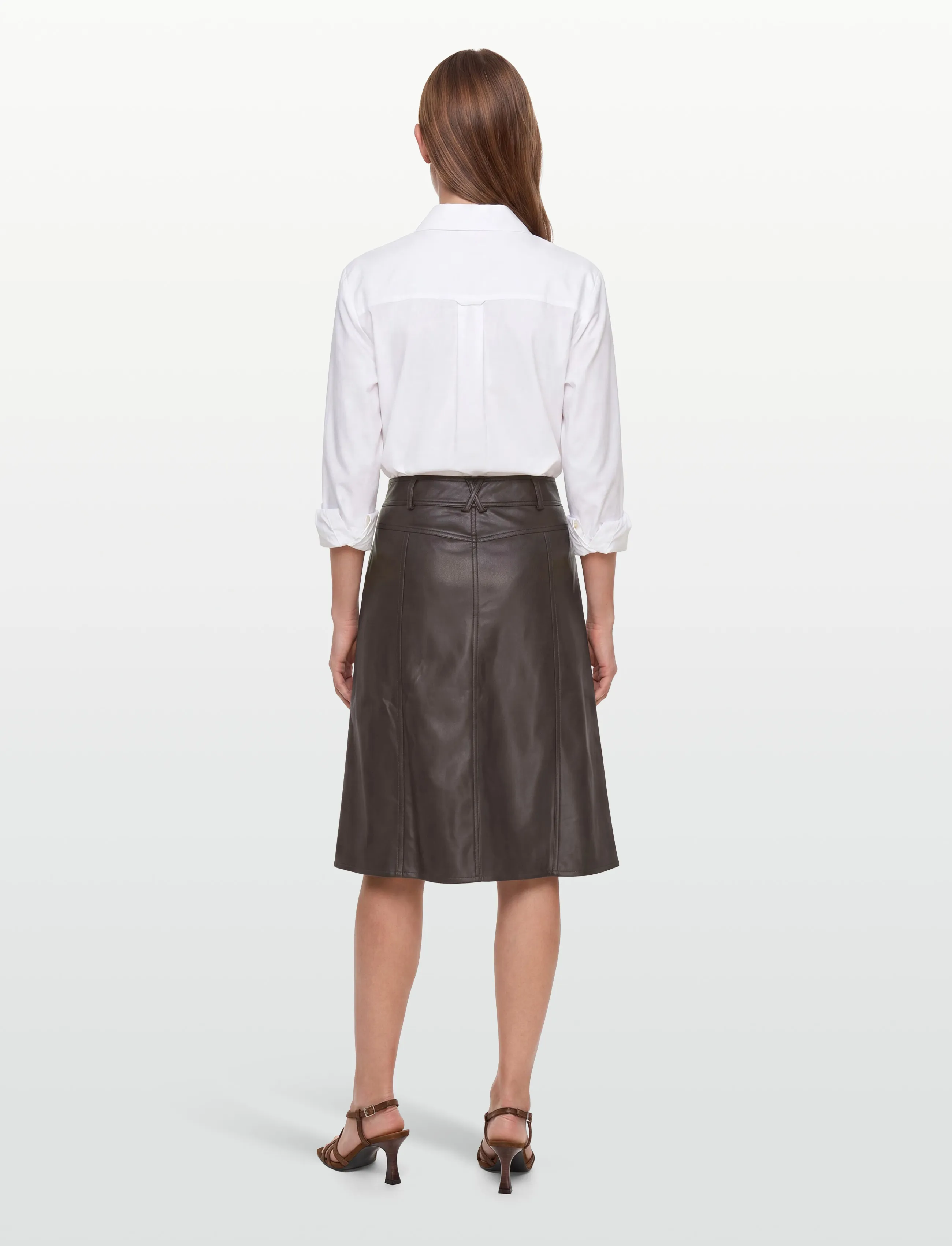 Lollys Laundry - KatelynLL Midi Skirt - midiseelikud - brown - 4