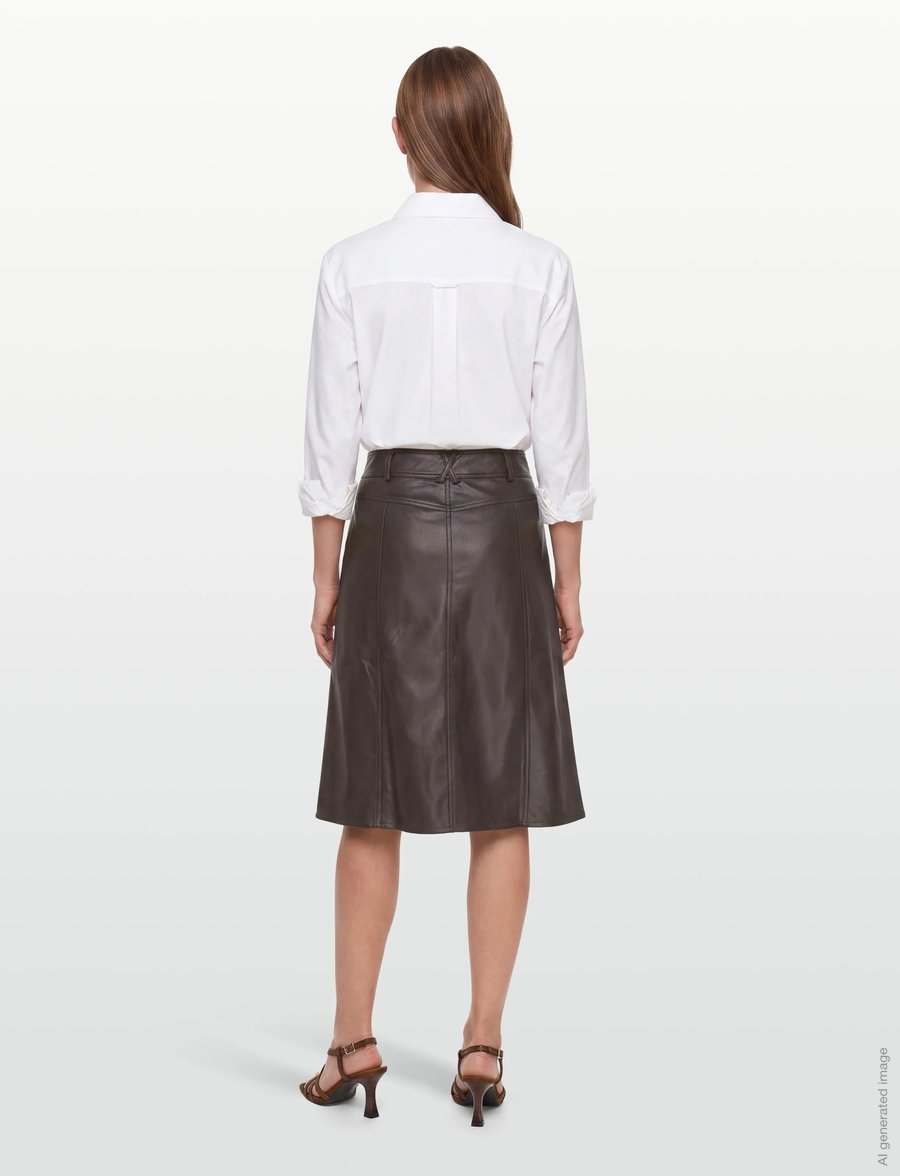 Lollys Laundry - KatelynLL Midi Skirt - midi-röcke - brown - 4