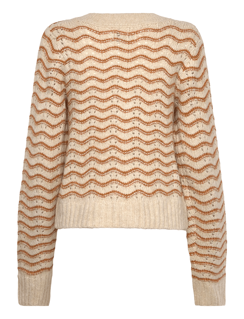 Lollys Laundry - LanoLL Cardigan Knit LS - cardigans - camel - 1