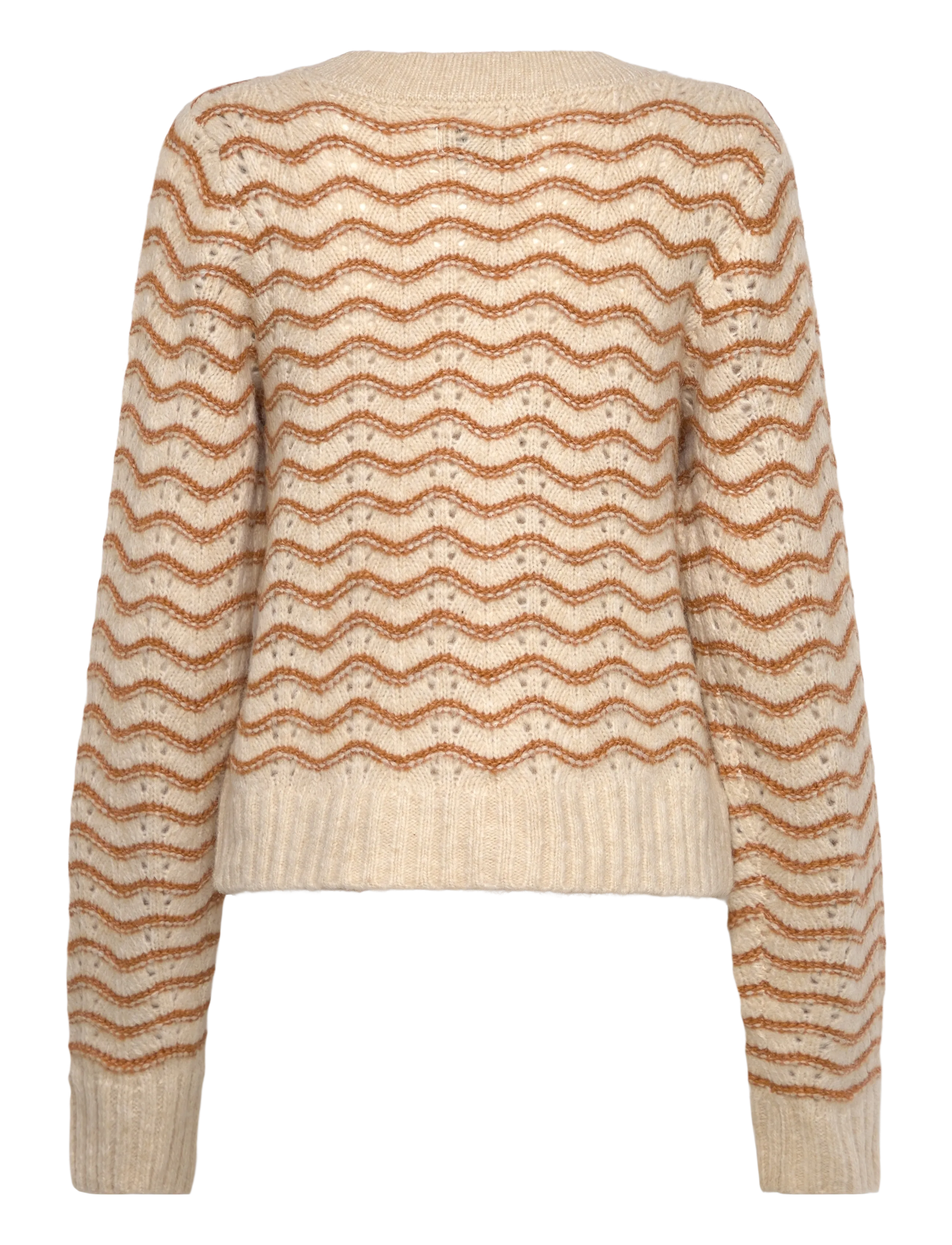 Lollys Laundry - LanoLL Cardigan Knit LS - koftor - camel - 1