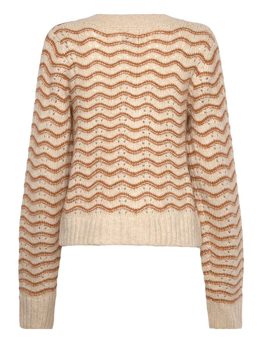 Lollys Laundry - LanoLL Cardigan Knit LS - koftor - camel - 1