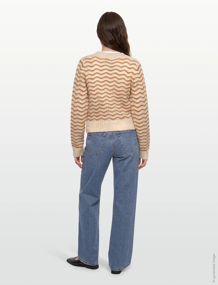 Lollys Laundry - LanoLL Cardigan Knit LS - strickjacken - camel - 4
