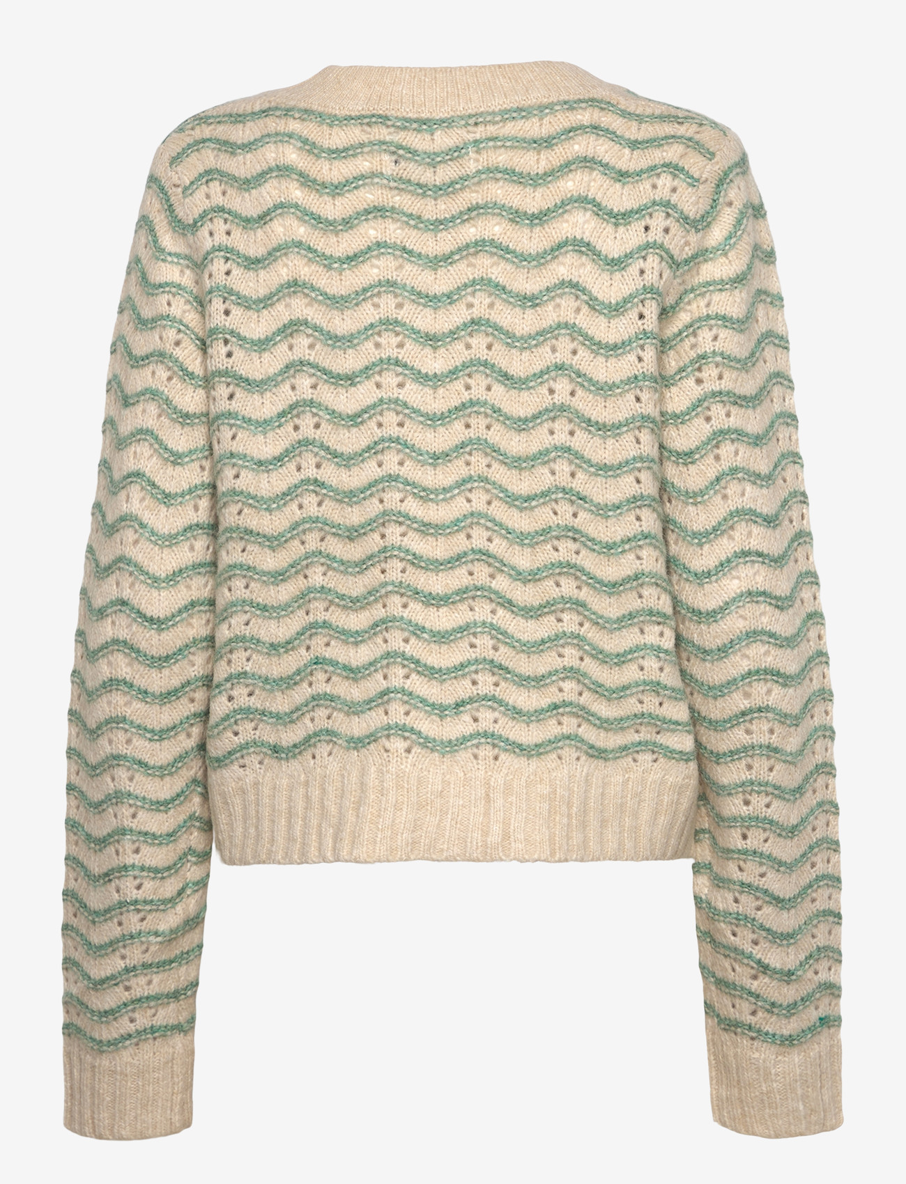 Lollys Laundry - LanoLL Cardigan Knit LS - efterårstøj - dusty green - 1