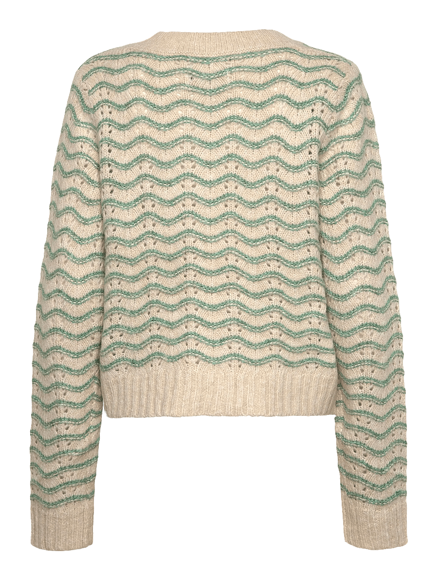 Lollys Laundry - LanoLL Cardigan Knit LS - strickjacken - dusty green - 1