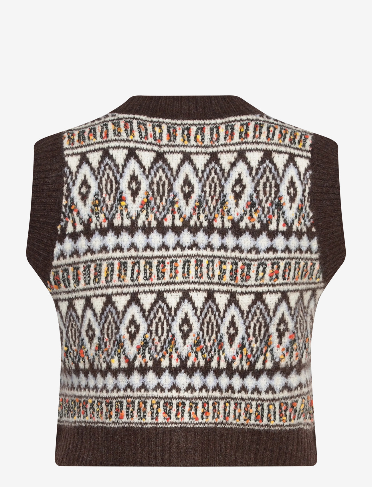 Lollys Laundry - FrancescaLL Vest - gestrickte westen - dark mokka - 1