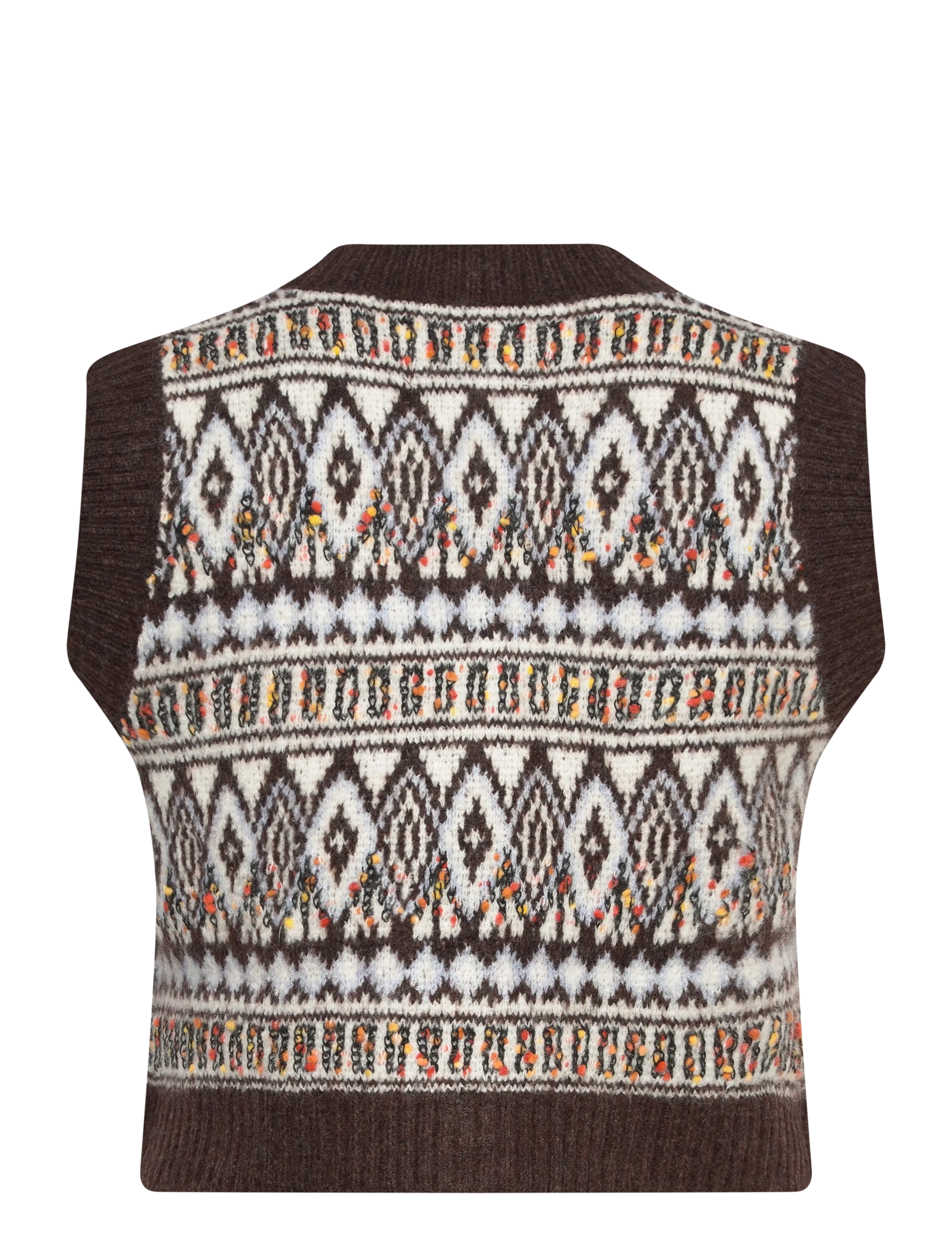 Lollys Laundry - FrancescaLL Vest - neuleliivit - dark mokka - 1