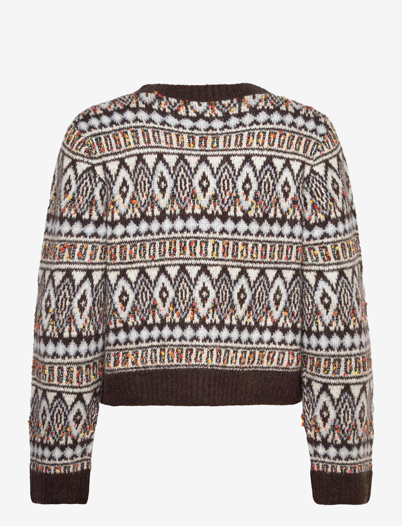 Lollys Laundry - SaxoLL Knit Cardigan LS - cardigans - dark mokka - 1