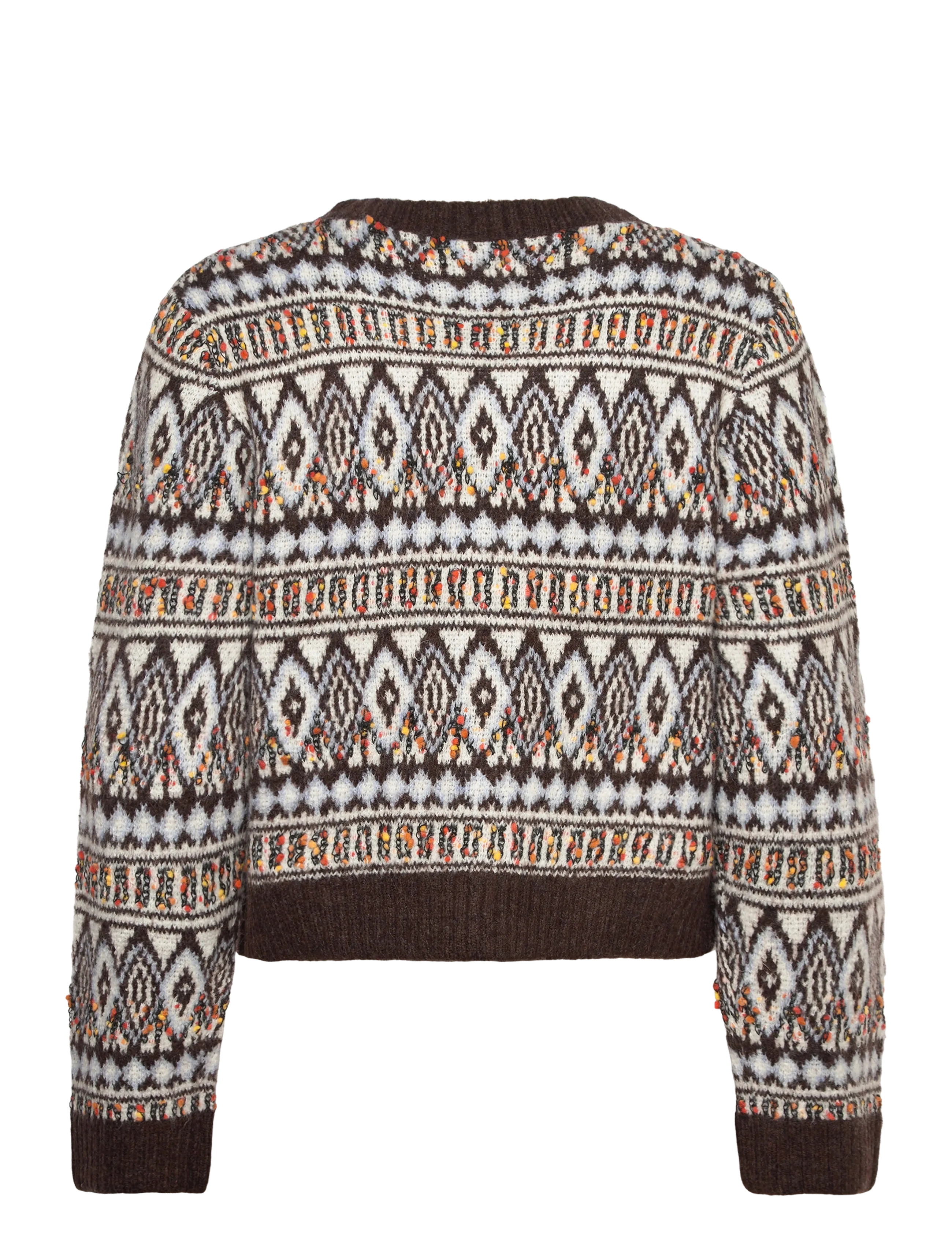 Lollys Laundry - SaxoLL Knit Cardigan LS - koftor - dark mokka - 1