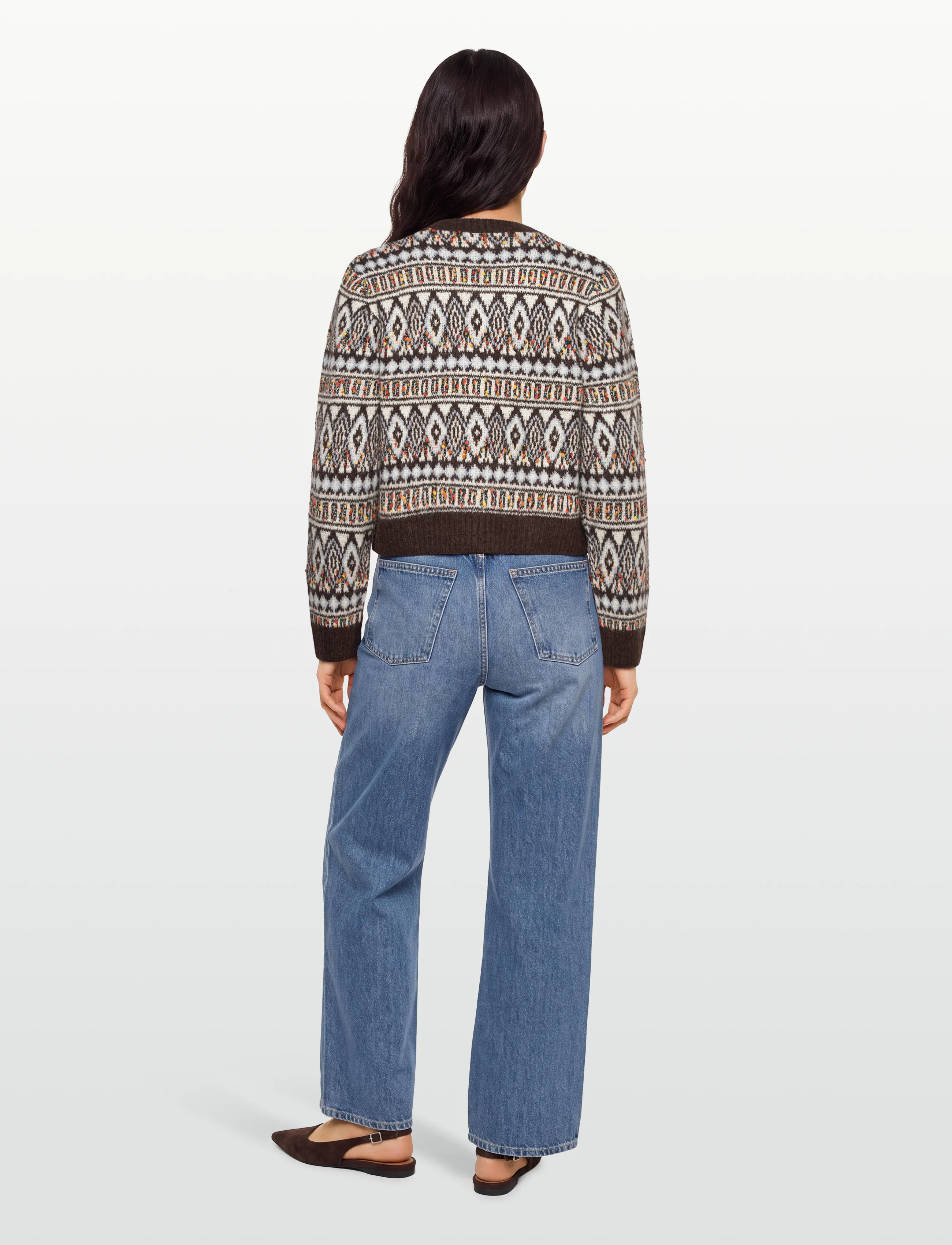 Lollys Laundry - SaxoLL Knit Cardigan LS - cardigans - dark mokka - 4