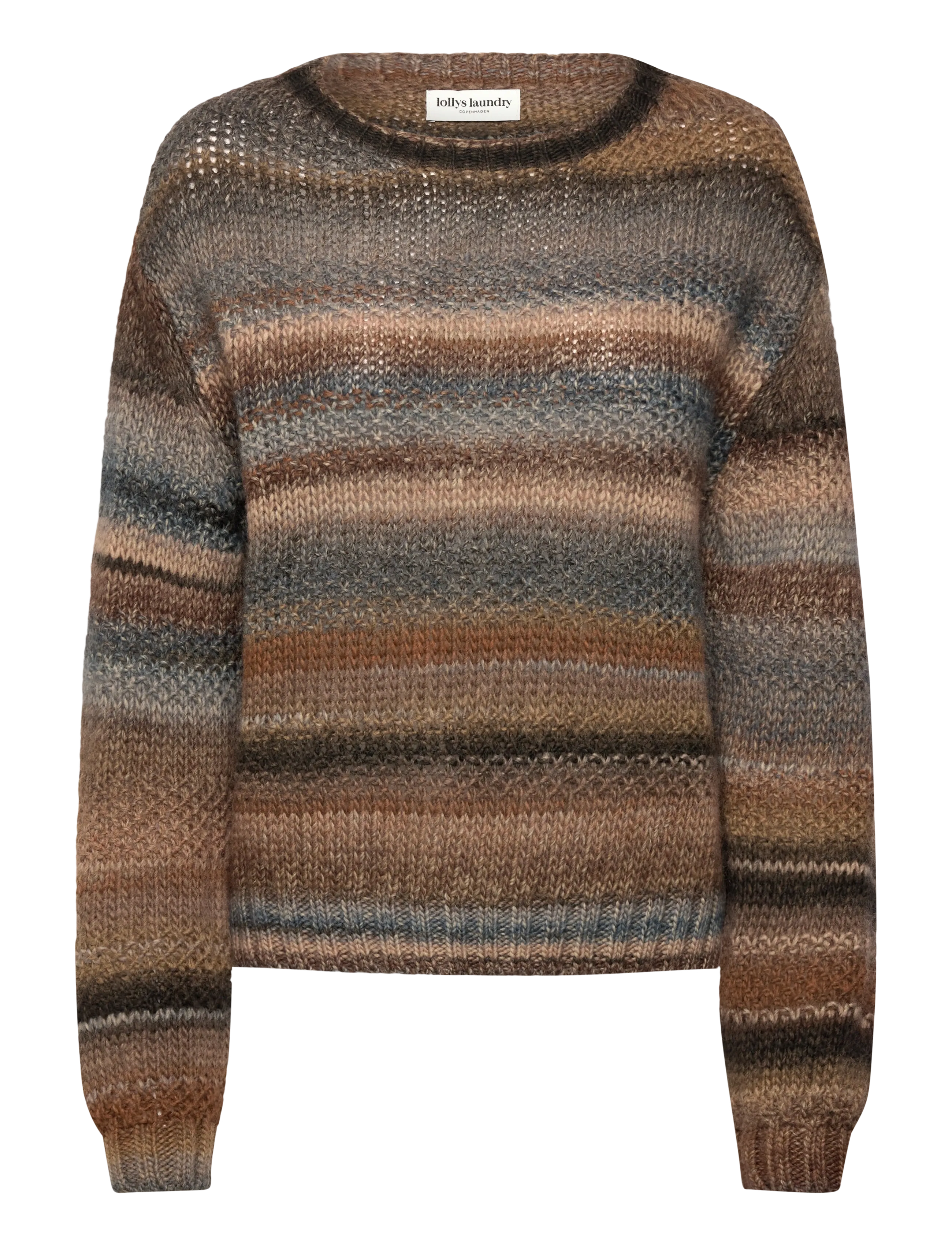 Lollys Laundry - FairhavenLL Jumper LS - stickade tröjor - dark mokka - 0