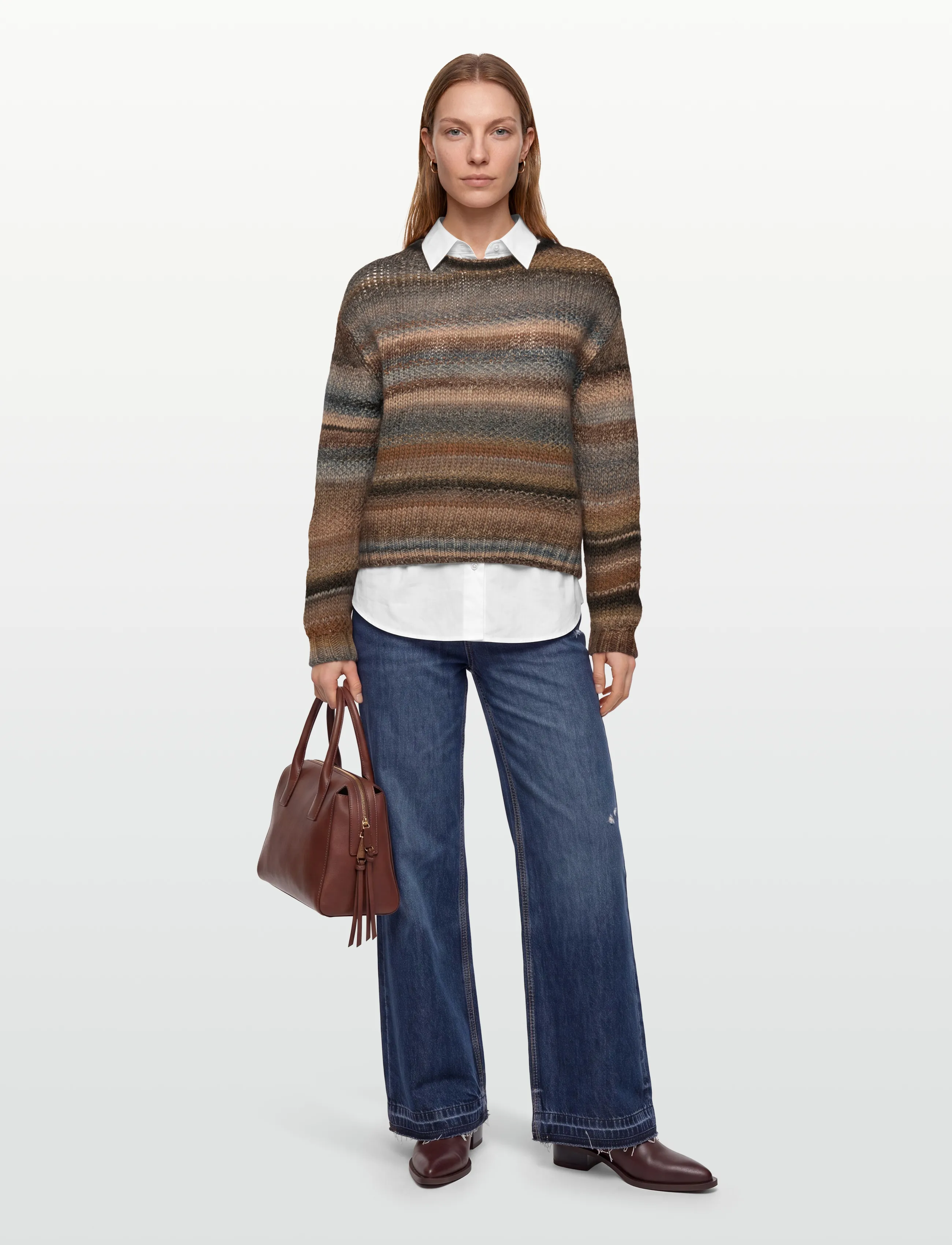 Lollys Laundry Fairhavenll Jumper Ls, XL, Brown, Strik > Trøjer, Dame