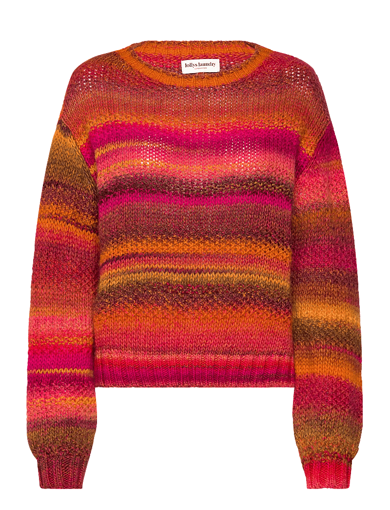 Lollys Laundry - FairhavenLL Jumper LS - stickade tröjor - orange - 0