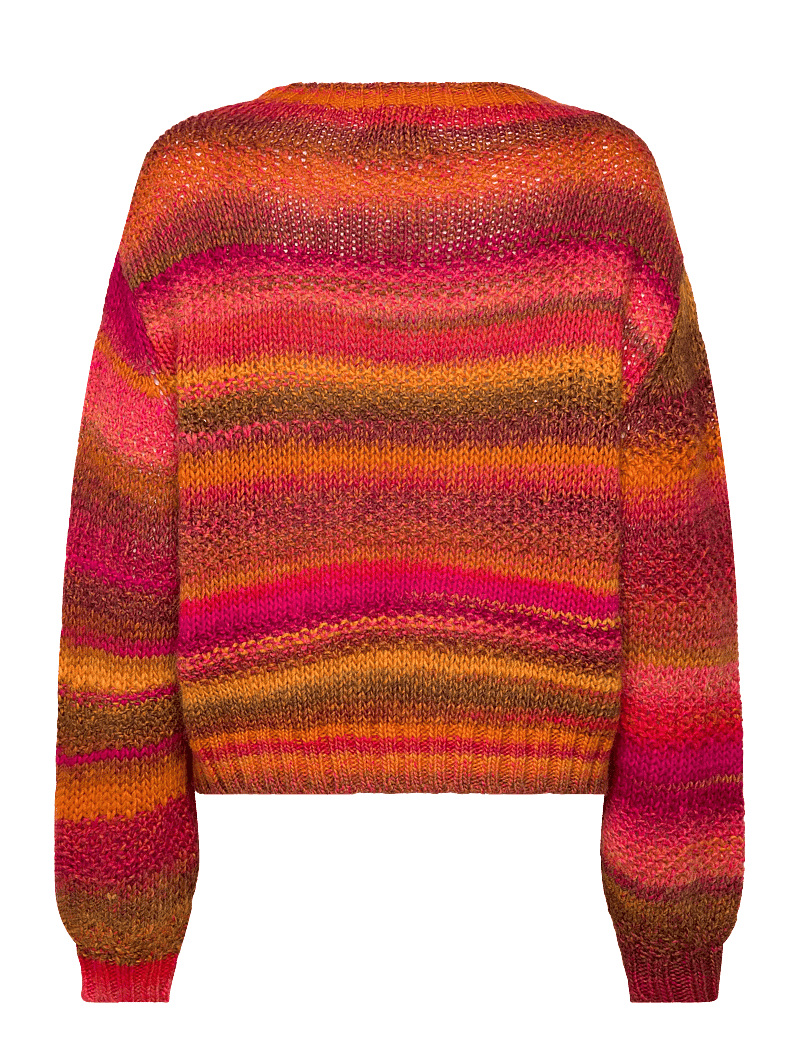 Lollys Laundry - FairhavenLL Jumper LS - stickade tröjor - orange - 1