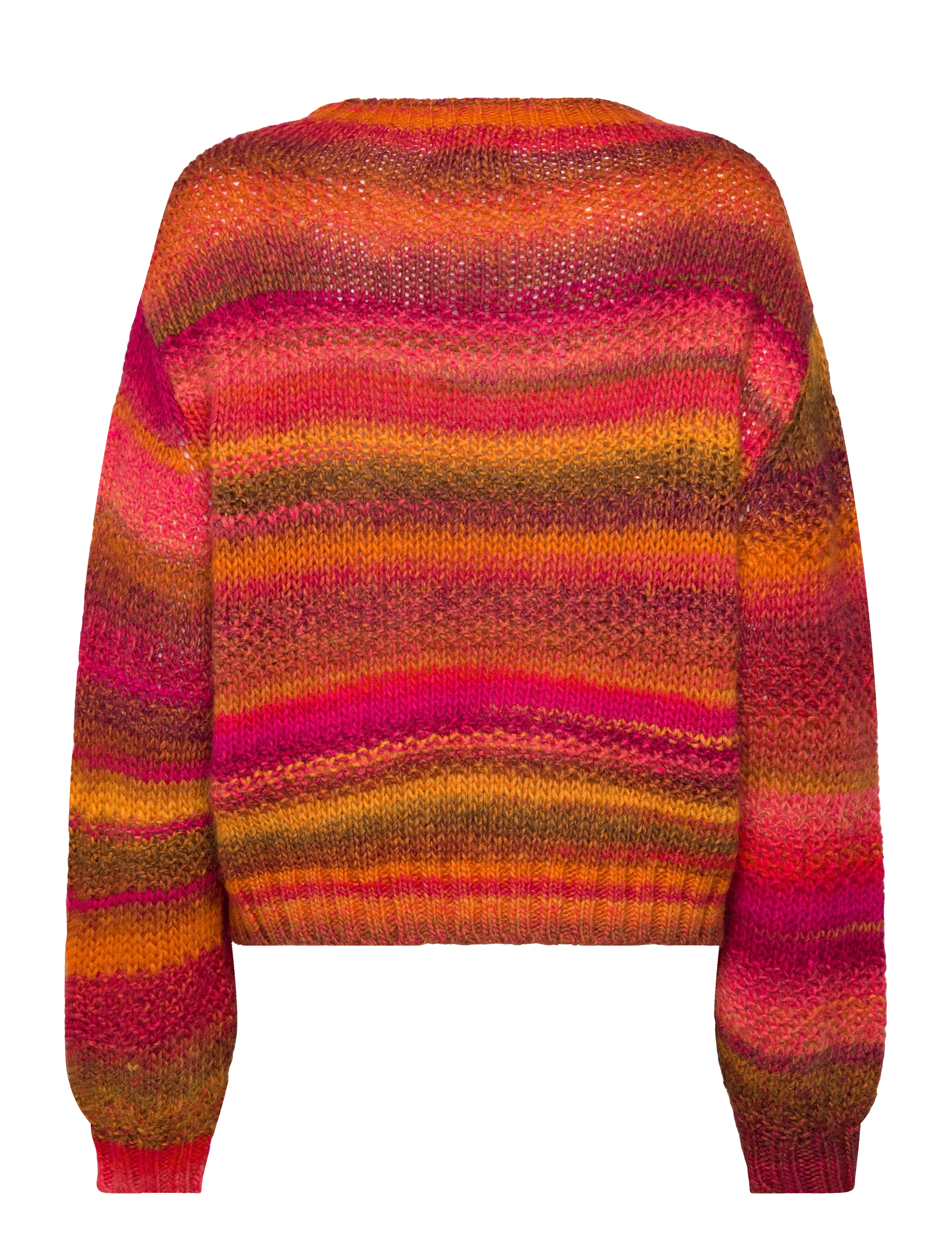 Lollys Laundry - FairhavenLL Jumper LS - stickade tröjor - orange - 1