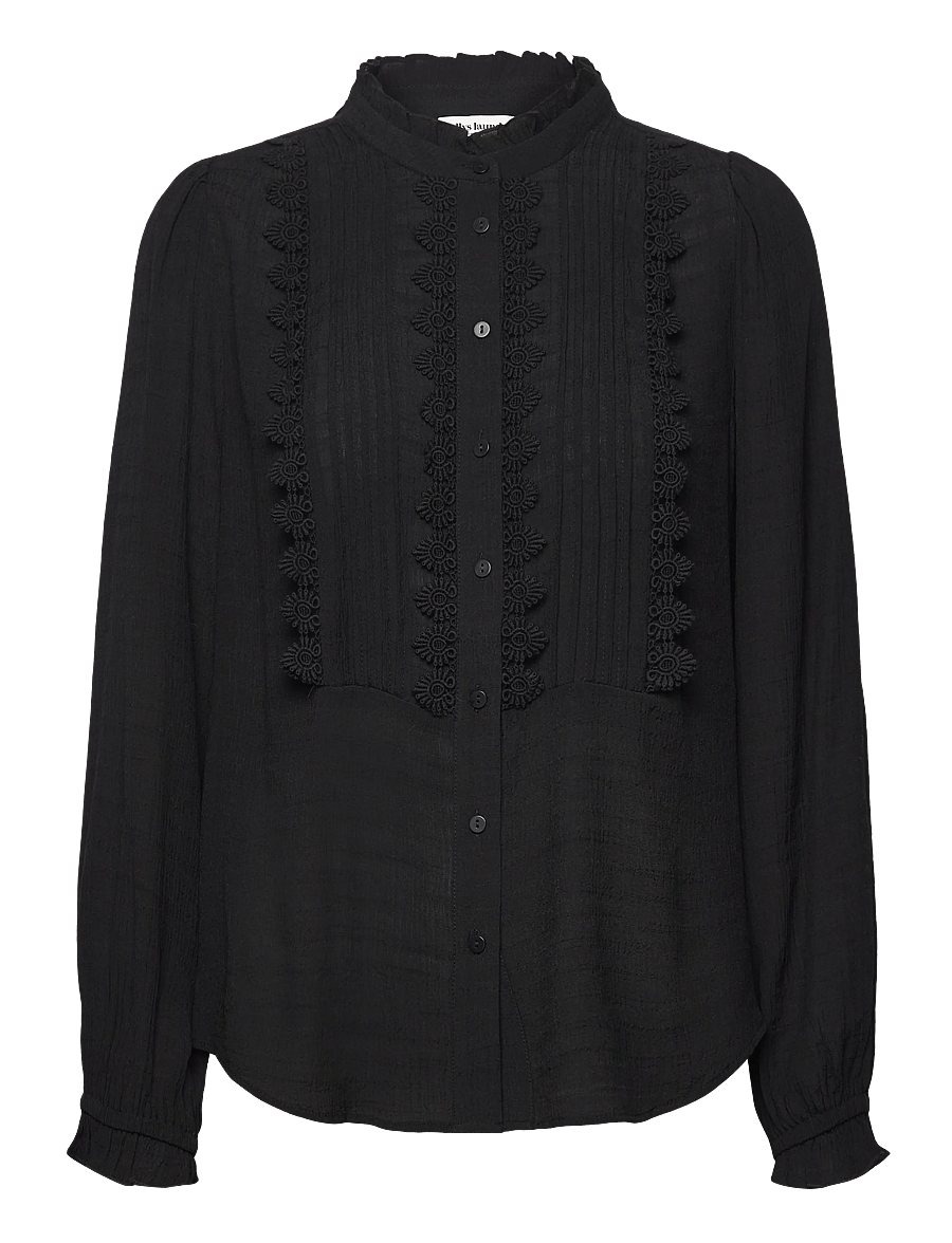 Lollys Laundry - ArielLL Shirt LS - langärmlige hemden - black - 0